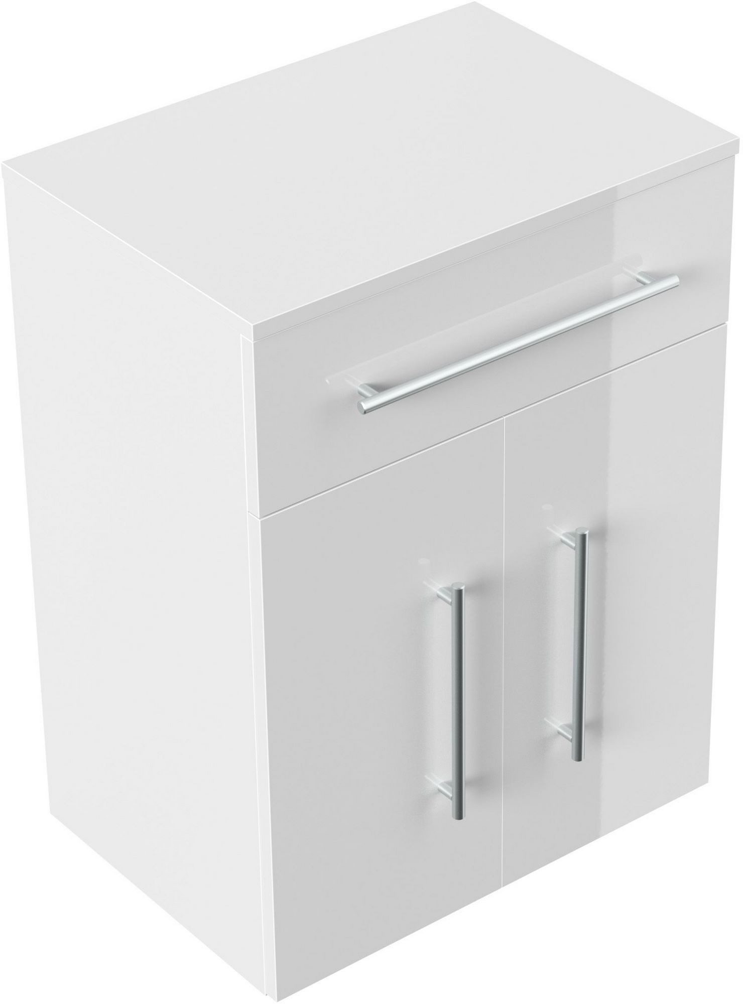 Posseik Hängeschrank Badezimmer Midischrank "Levana XL" Weiß Hochglanz 53 cm