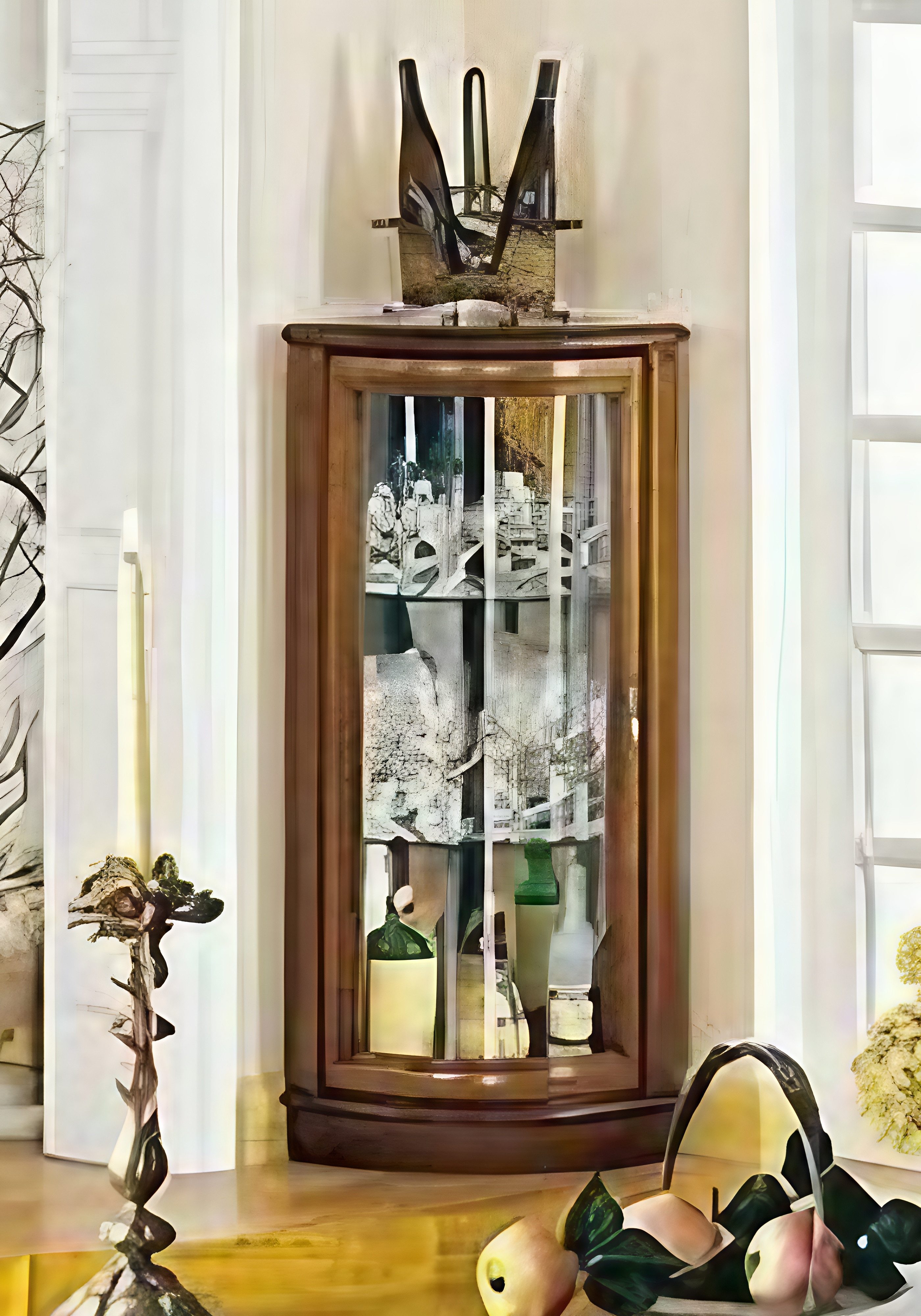 Xlmoebel Vitrine Elegantes Wohnzimmer-Set in hochwertiger Verarbeitung (4 teiliges Wohnzimmer Set) Hergestellt in Europa