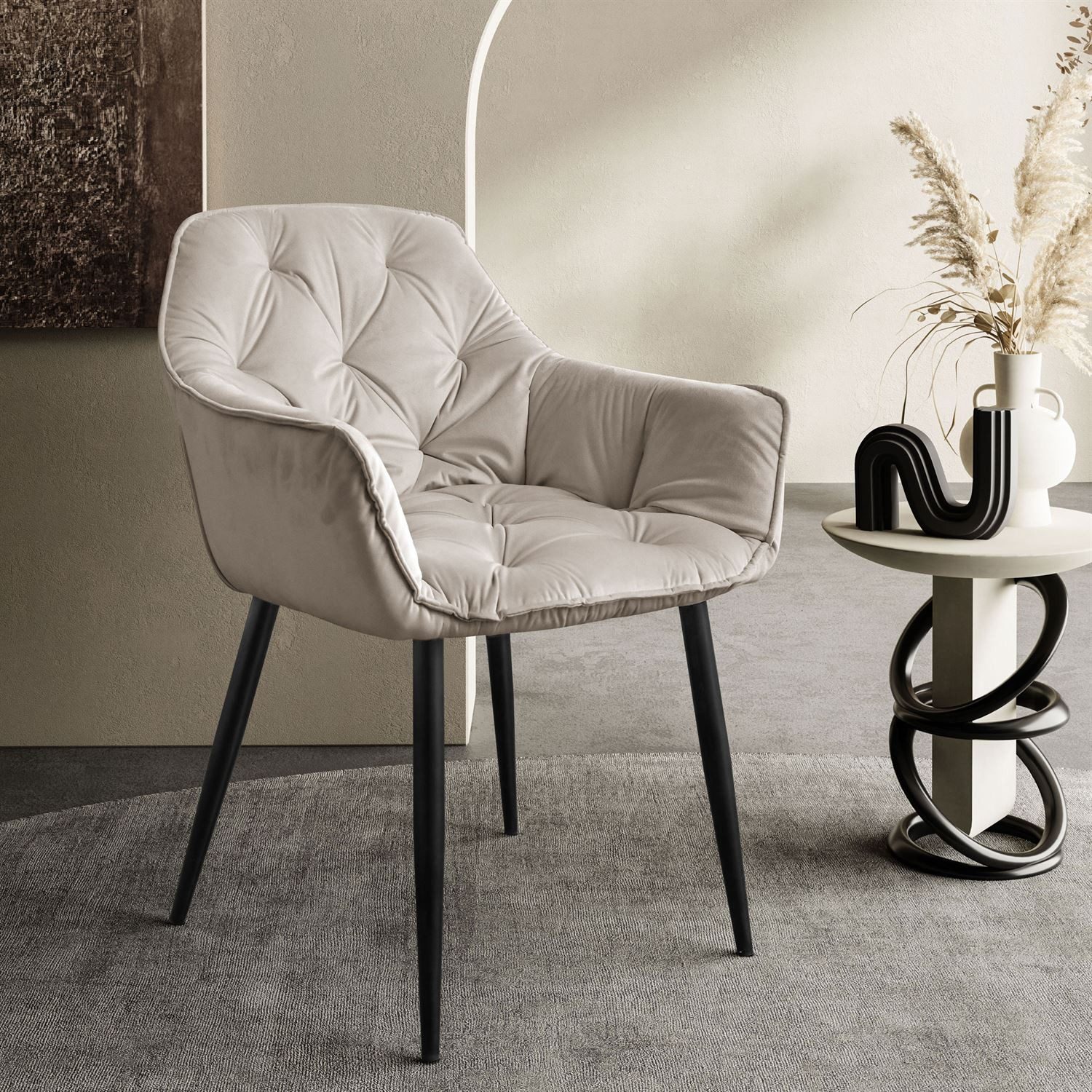 Lookway Polsterstuhl TOKIO Gesteppte Stuhl