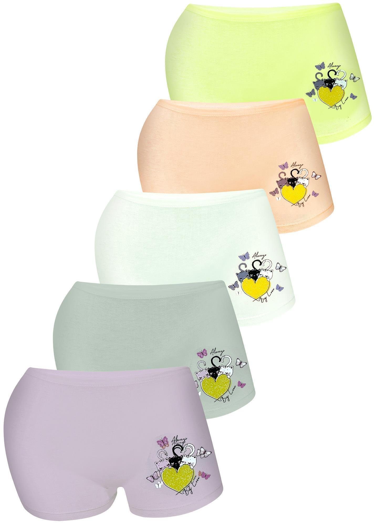 Panty 5er Set Mädchen Pantys - Katzen - Bunt