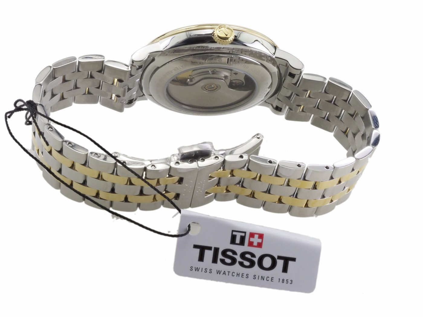 Tissot Automatikuhr Tissot Herren Uhr Automatik Premium Powermatic 80 T1224072203100, (Gold)