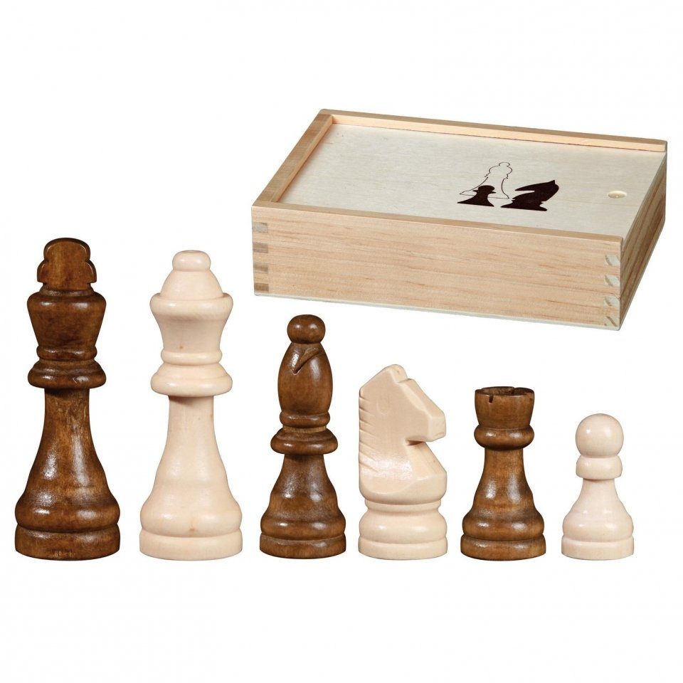 Philos Spiel, Schachfiguren - Otto I - KH 89 mm - Birke