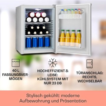 Klarstein Table Top Kühlschrank HEA-HappyHour-42Slb 10035246A, 53.5 cm hoch, 40 cm breit, Hausbar Minikühlschrank ohne Gefrierfach klein Kühlschrank Getränke