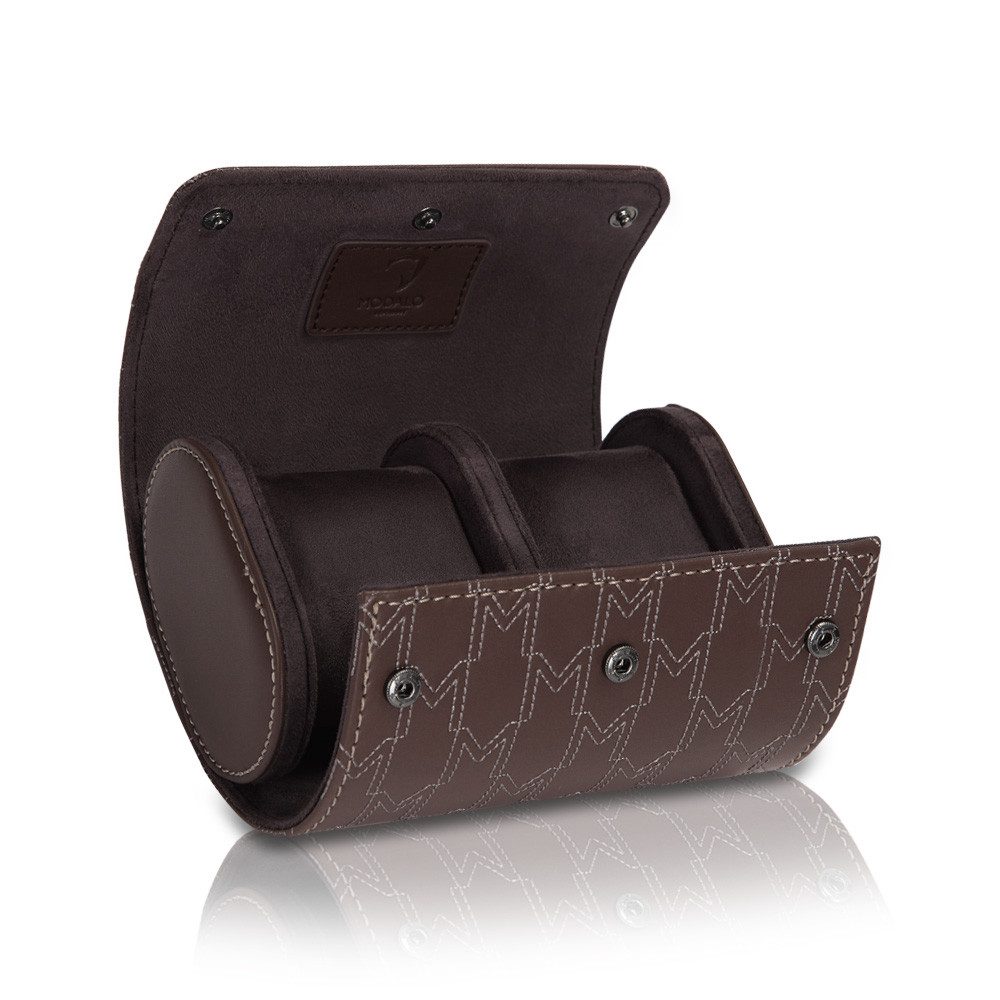 MODALO Uhrenrolle OPTIMUS 2 Uhren (Uhrenbox Uhrenetui Uhrenkasten Uhren Aufbewahrung, Uhrenrolle 2 Uhren)