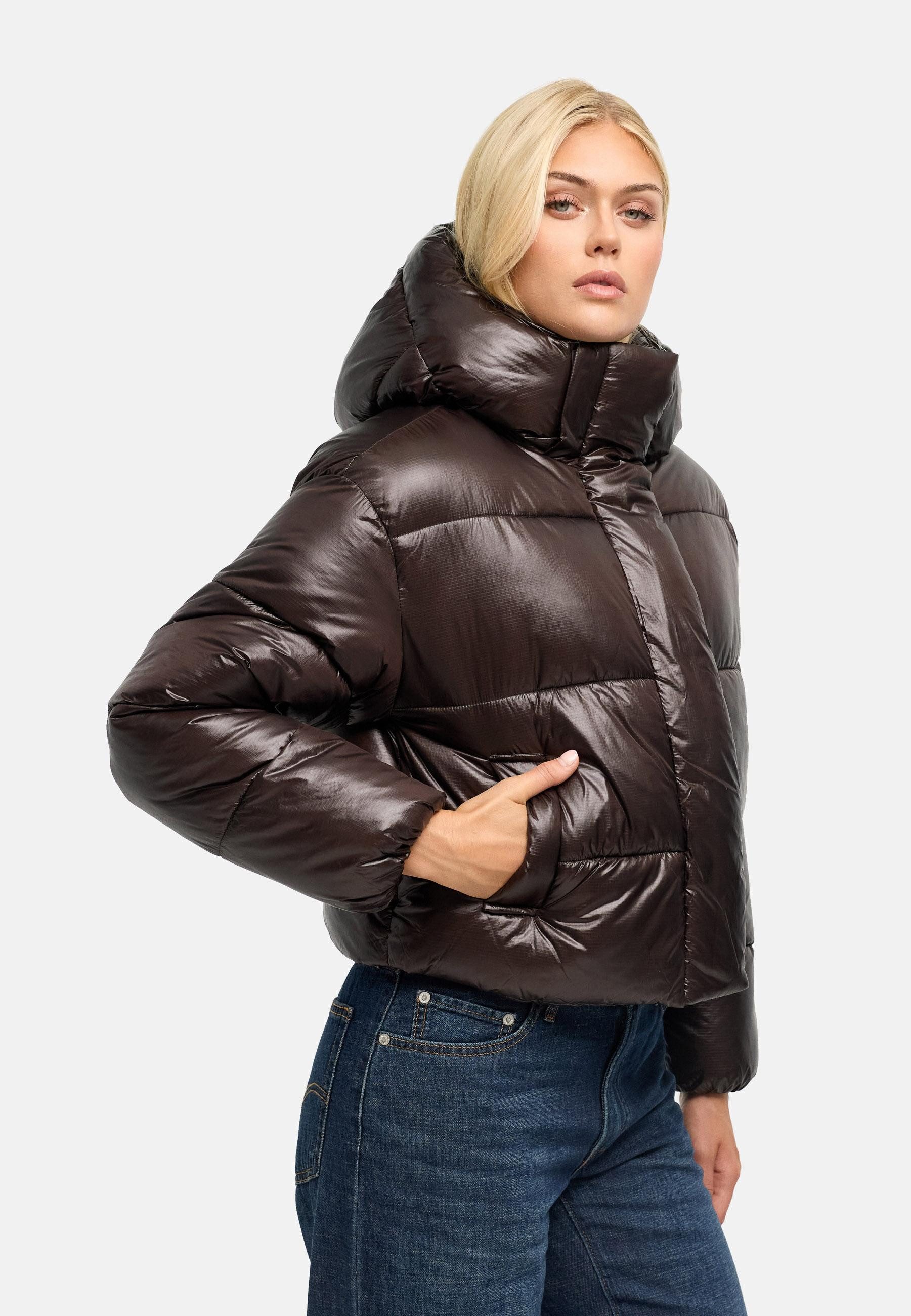 Navahoo Outdoorjacke Polar-Unit 14 Damen Steppjacke mit abnehmbarer Kapuze – Bild 2 von 5