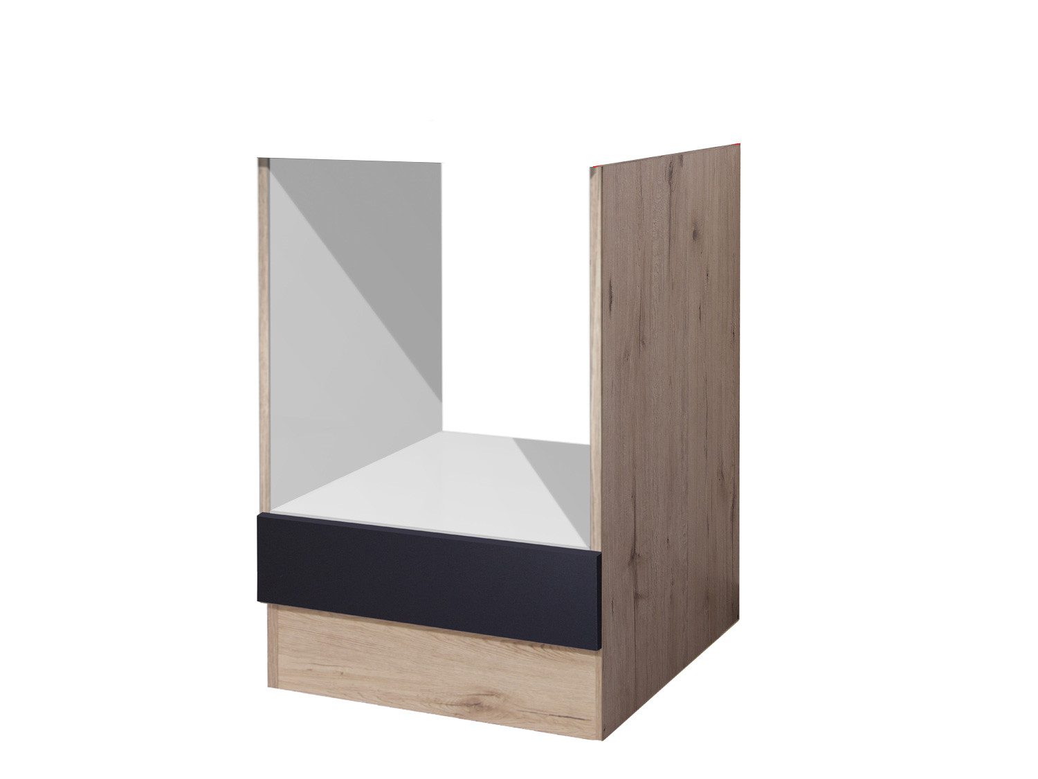 Flex-Well Herdumbauschrank Herdumbauschrank ohne Arbeitsplatte - 60 cm breit - Anthrazit San Remo
