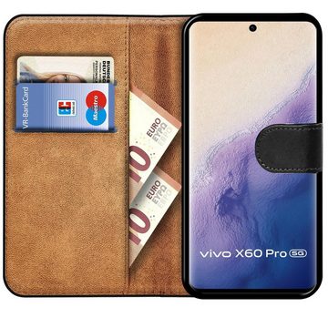 CoolGadget Handyhülle Book Case Handy Tasche für Vivo X60 Pro 6,56 Zoll, Hülle Klapphülle Flip Cover Etui Schutzhülle stoßfest