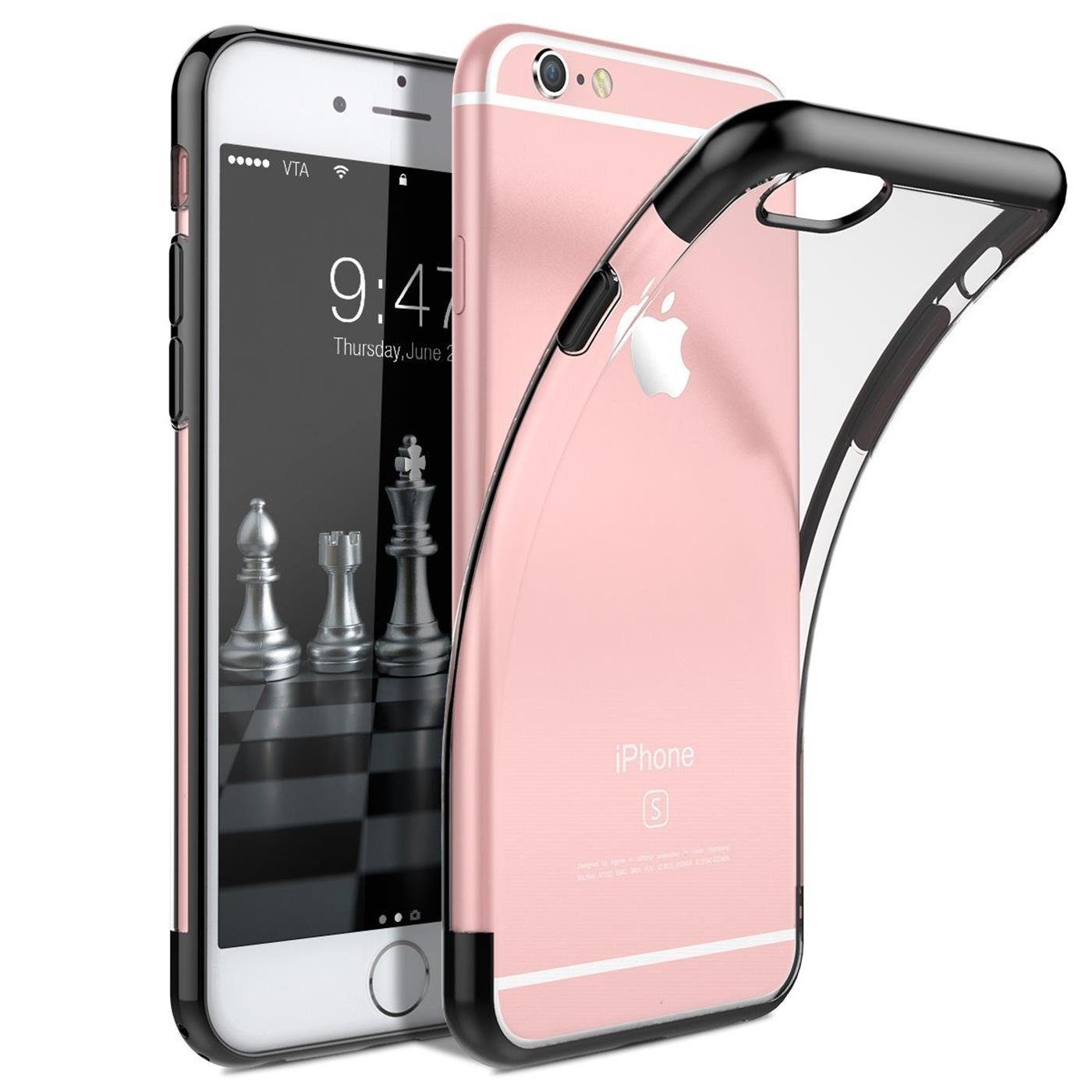 CoolGadget Handyhülle Slim Case Farbrand für Apple iPhone 6 / 6S 4,7 Zoll, Hülle Silikon Cover für iPhone 6, iPhone 6S Schutzhülle