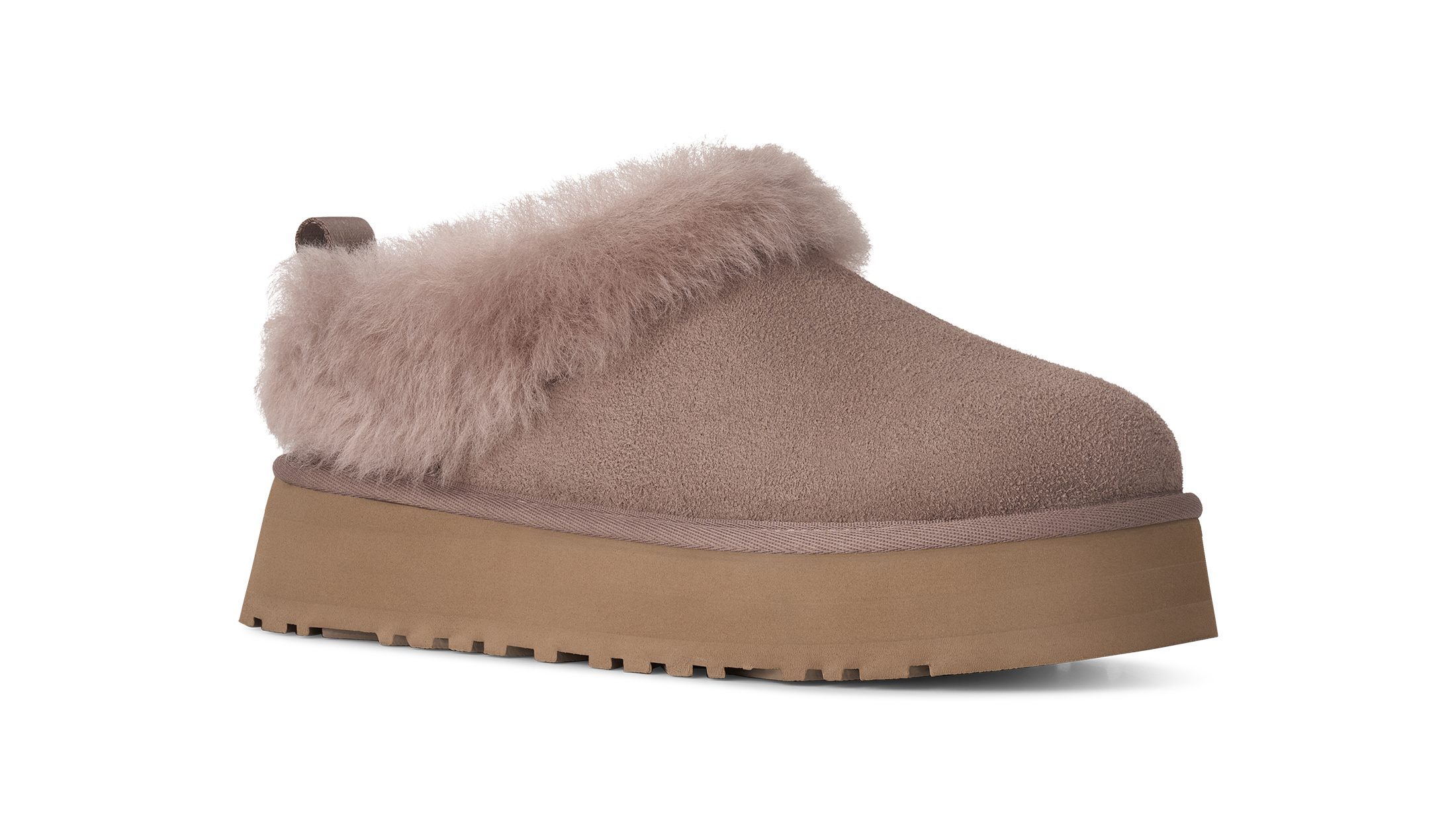 UGG W TAZZELLE Schlupfboots Mule, Schlupfschuh, Micro Boots mit Lammfell-Kragen