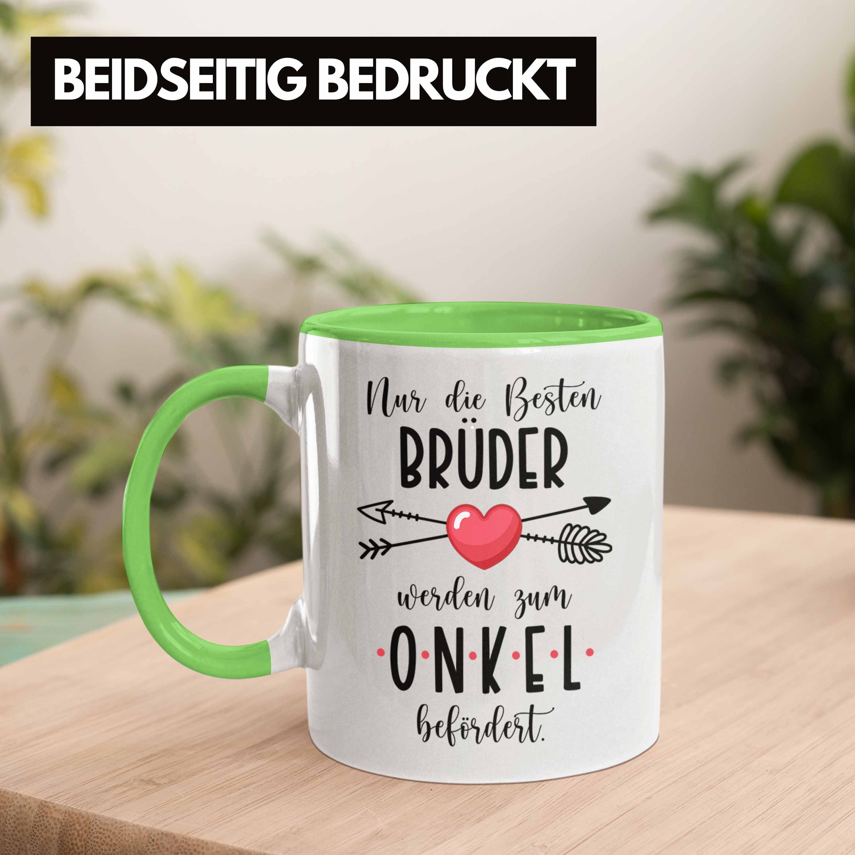 Wirst 2023 Trendation Schwangerschaft Trendation Du - Onkel Grün Tasse Tasse Onkel