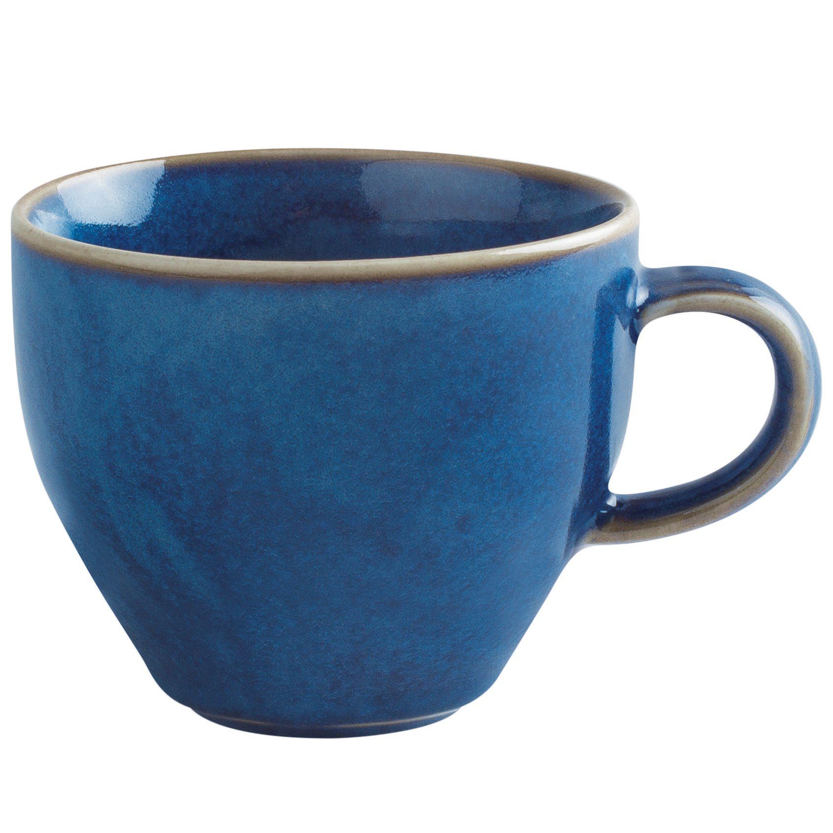 Kahla Tasse Homestyle Milchkaffeetasse 0,30 l, Porzellan, Handglasiert, Made in Germany atlantic blue