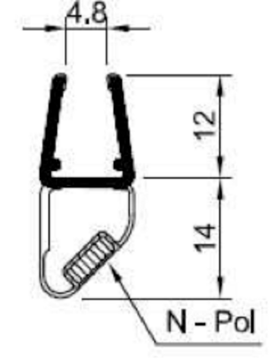 Kristhal Dusch- & Baddesign Duschdichtung Duschtür Magnetdichtung 90° (1 Paar), für 6 und 8 mm Glasdicke, L: 200 cm, individuell kürzbar – Bild 5 von 5