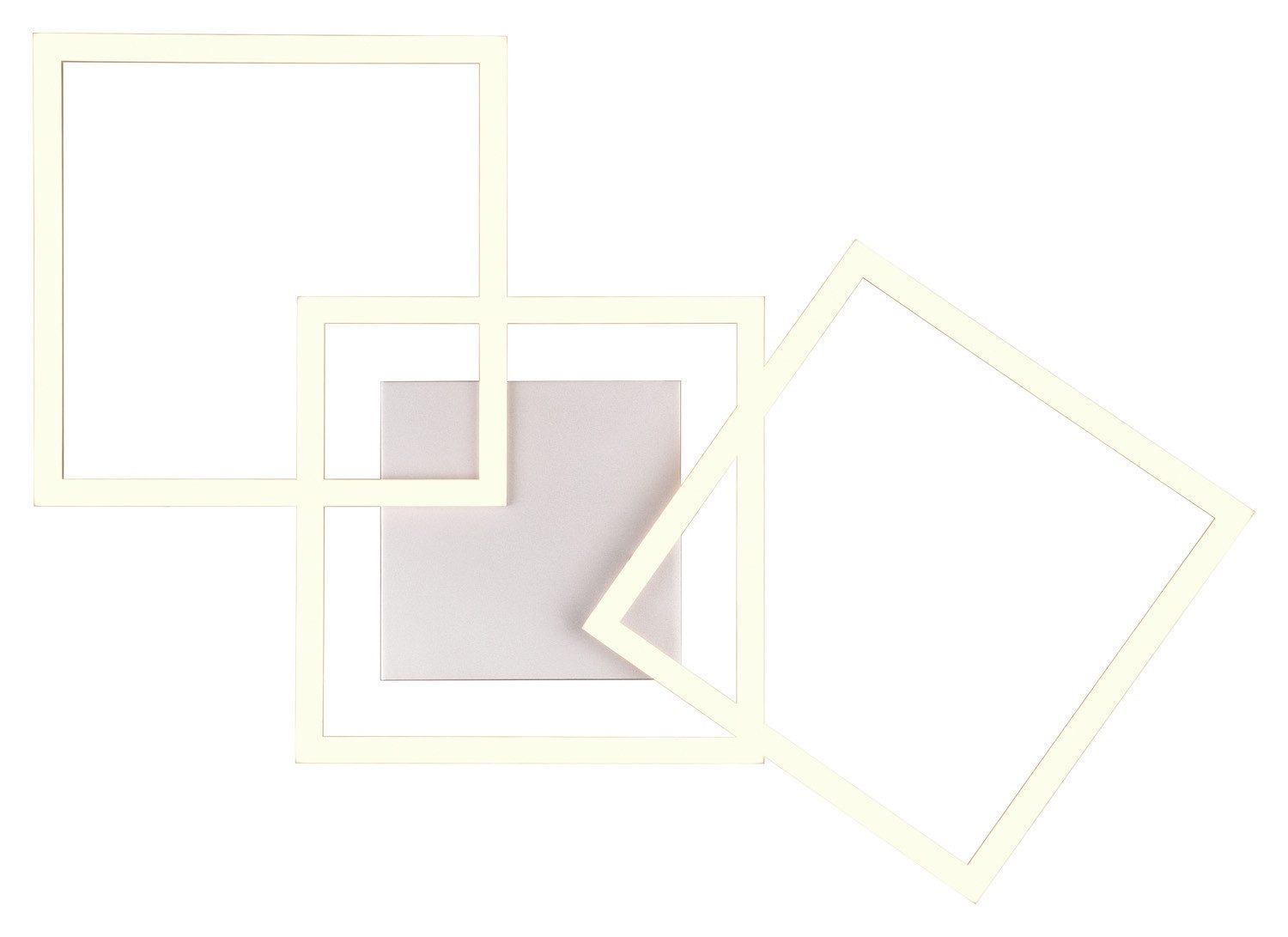 Reality Leuchten LED Deckenleuchte TRAIL, 1-flammig, Silbergrau, Metall, Verstellbar, LED fest integriert, Extra-Warmweiß, B 74,5 x H 7 x T 35,2 cm