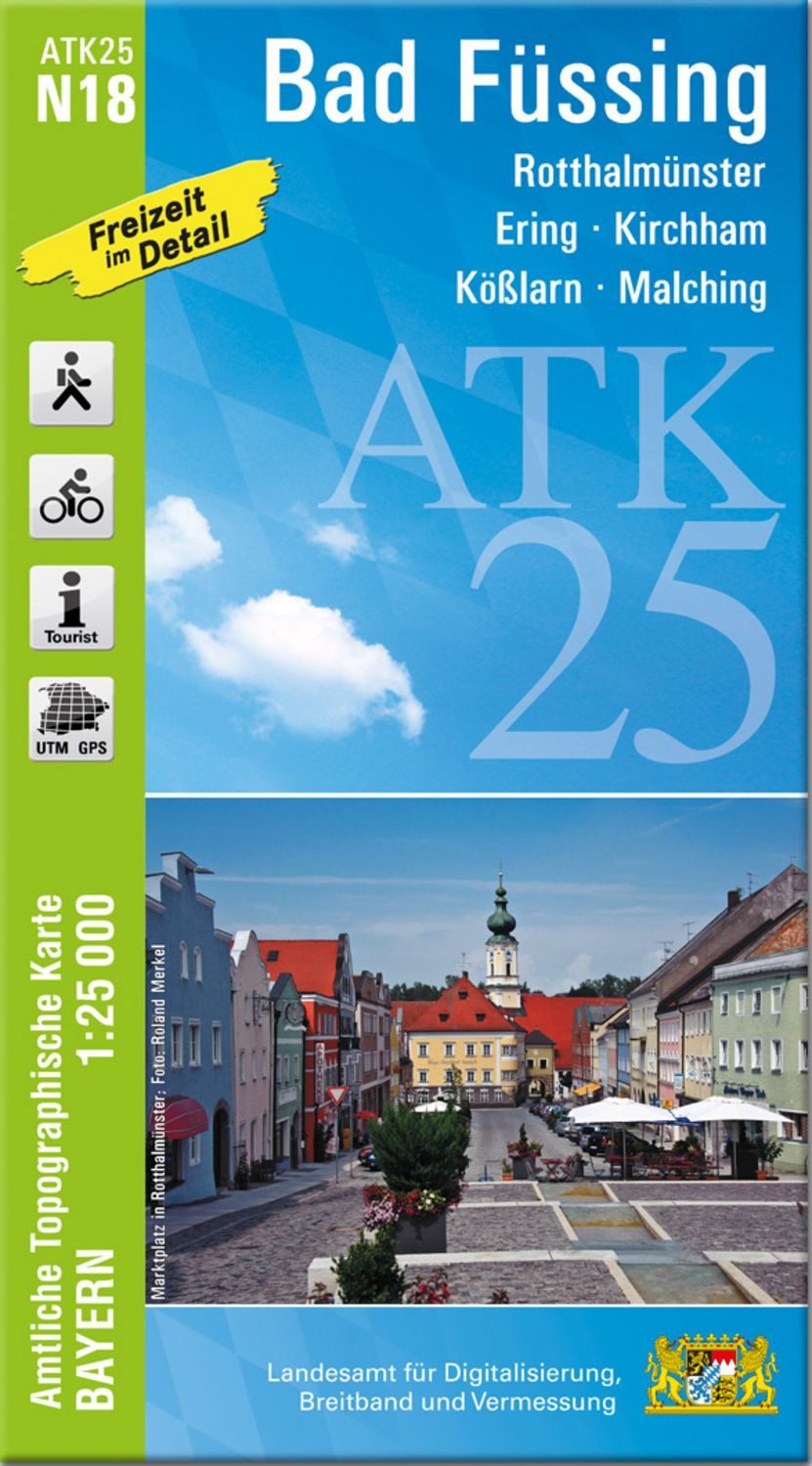 ATK25-N18 Bad Füssing (Amtliche Topographische Karte 1:25000) / diverse