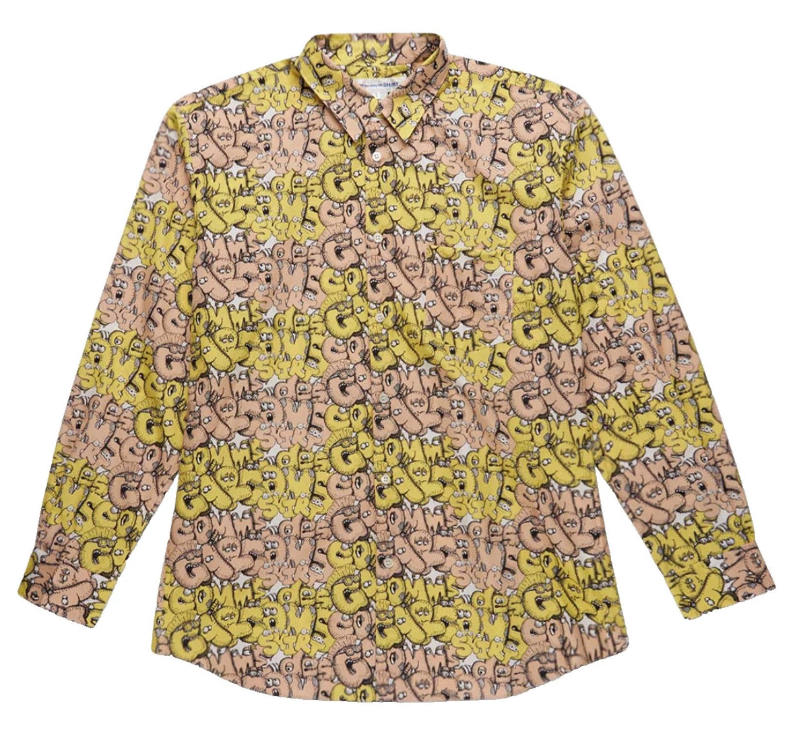 COMME des GARÇONS Langarmhemd x KAWS Limitierte Kunst-Edition Hemd Deadstock Sammlerstück Ein Stück Kunstgeschichte.Teil der limitierten Capsule Collection