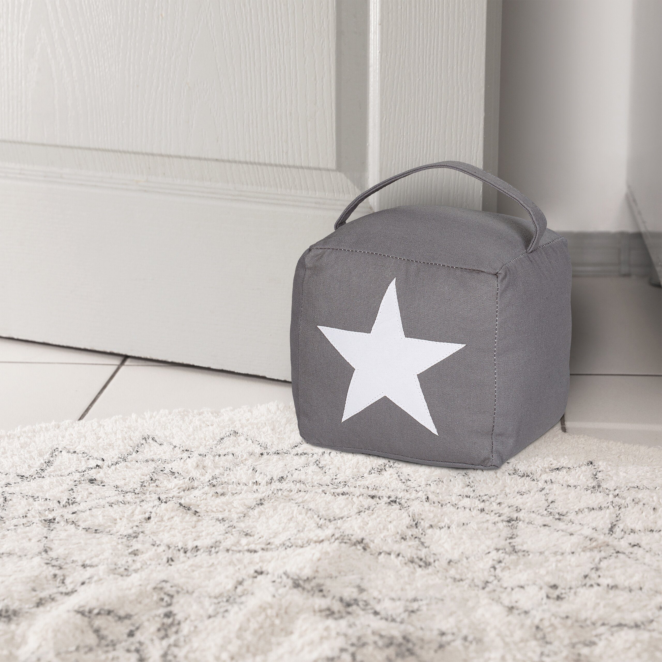 relaxdays Türstopper Stern Motiv 2er Set, Dunkelgrau günstig online kaufen