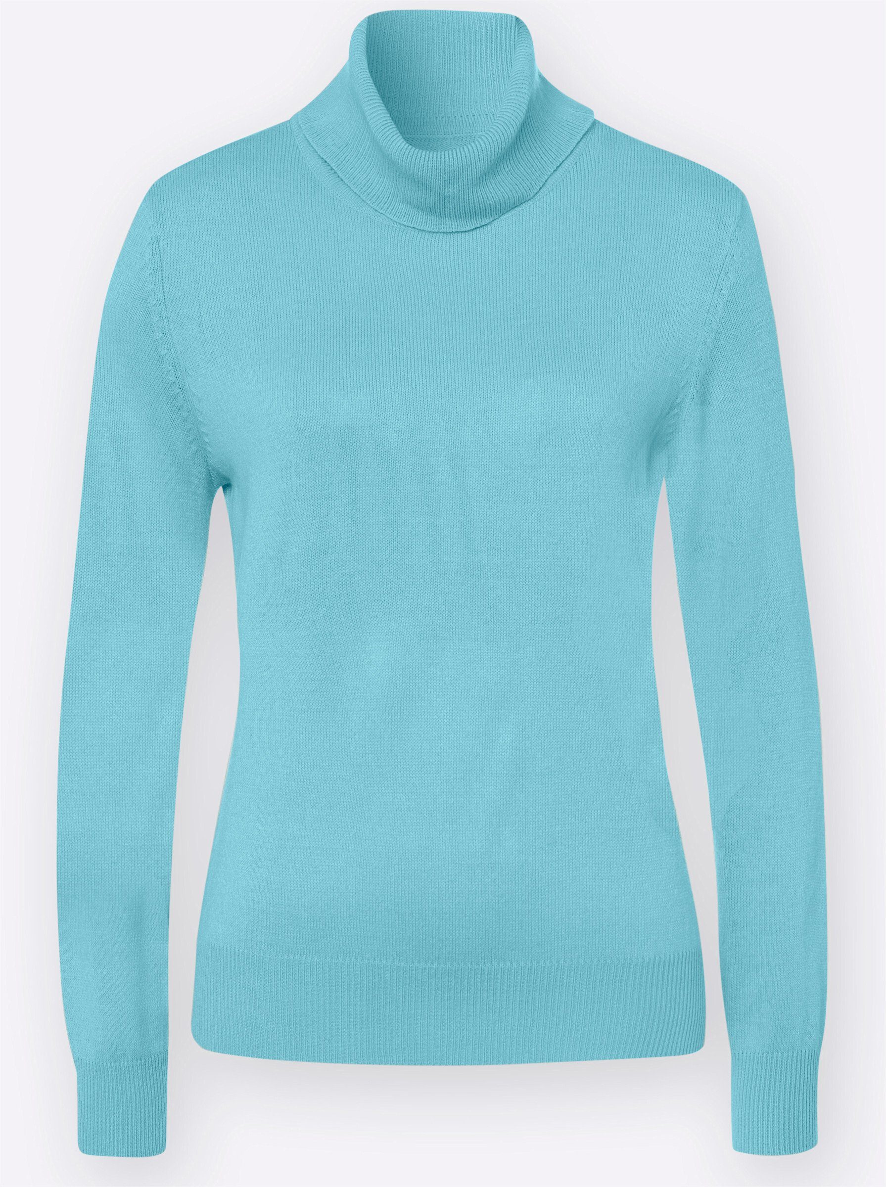 Sieh an! Strickpullover Rollkragen-Pullover Langarm Jersey