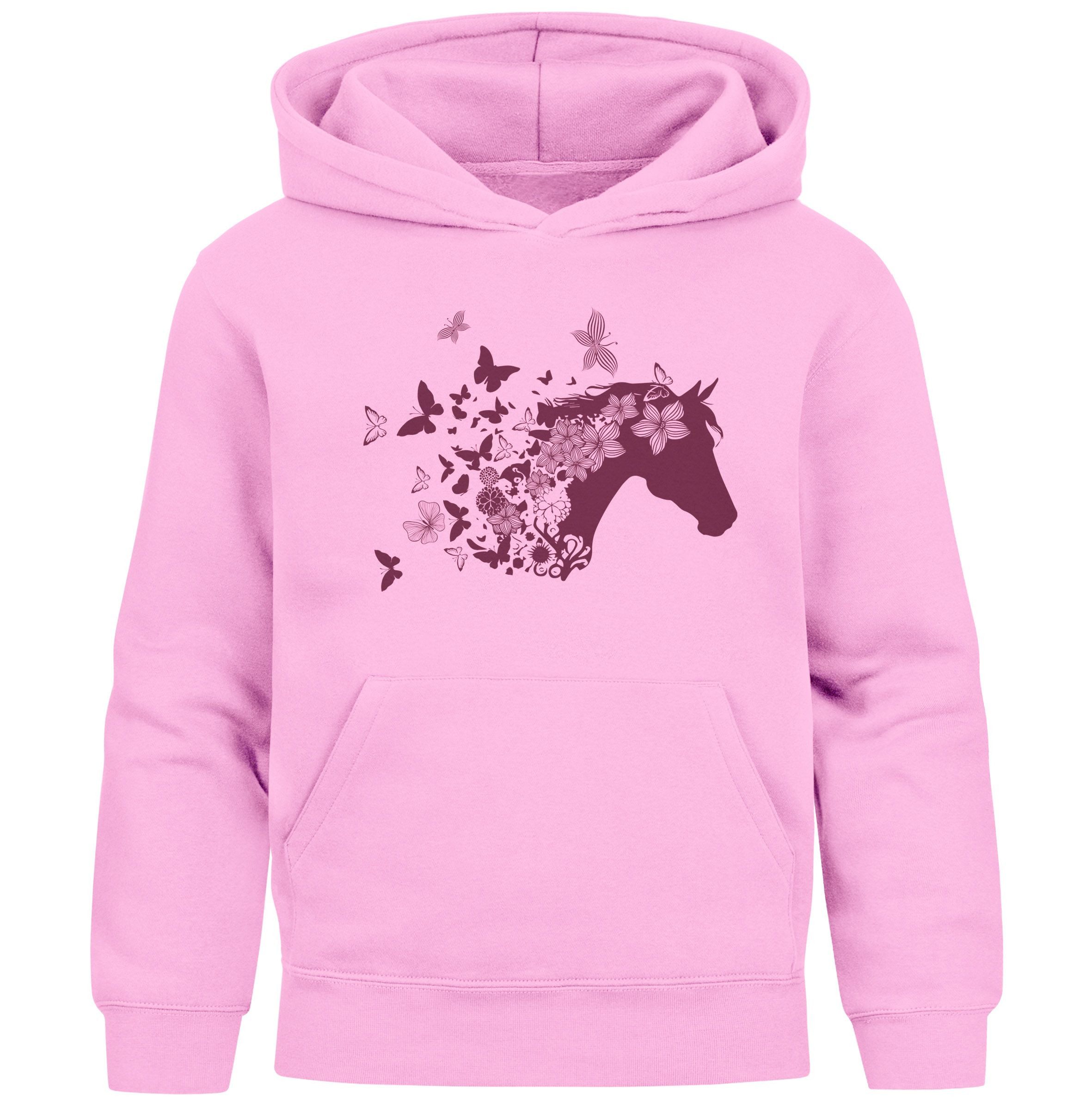 SpecialMe Hoodie Kinder Hoodie Mädchen Pferde Schmetterling Mädchengeschenke mit