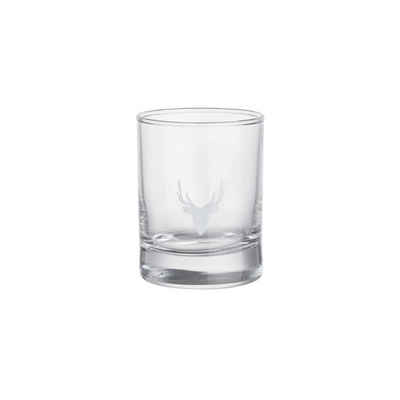 BUTLERS Schnapsglas MOUNTAIN LOVE Shotglas mit Hirschkopf 65ml, Glas