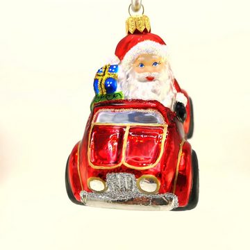 Hanco Design Christbaumschmuck Weihnachtsmann im Auto - Weihnachtsmann - 1 Stück (1-tlg)