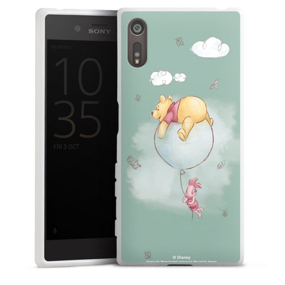 DeinDesign Handyhülle Winnie Puuh Disney Bär Uncheered by a Balloon, Sony Xperia XZ Silikon Hülle Bumper Case Handy Schutzhülle