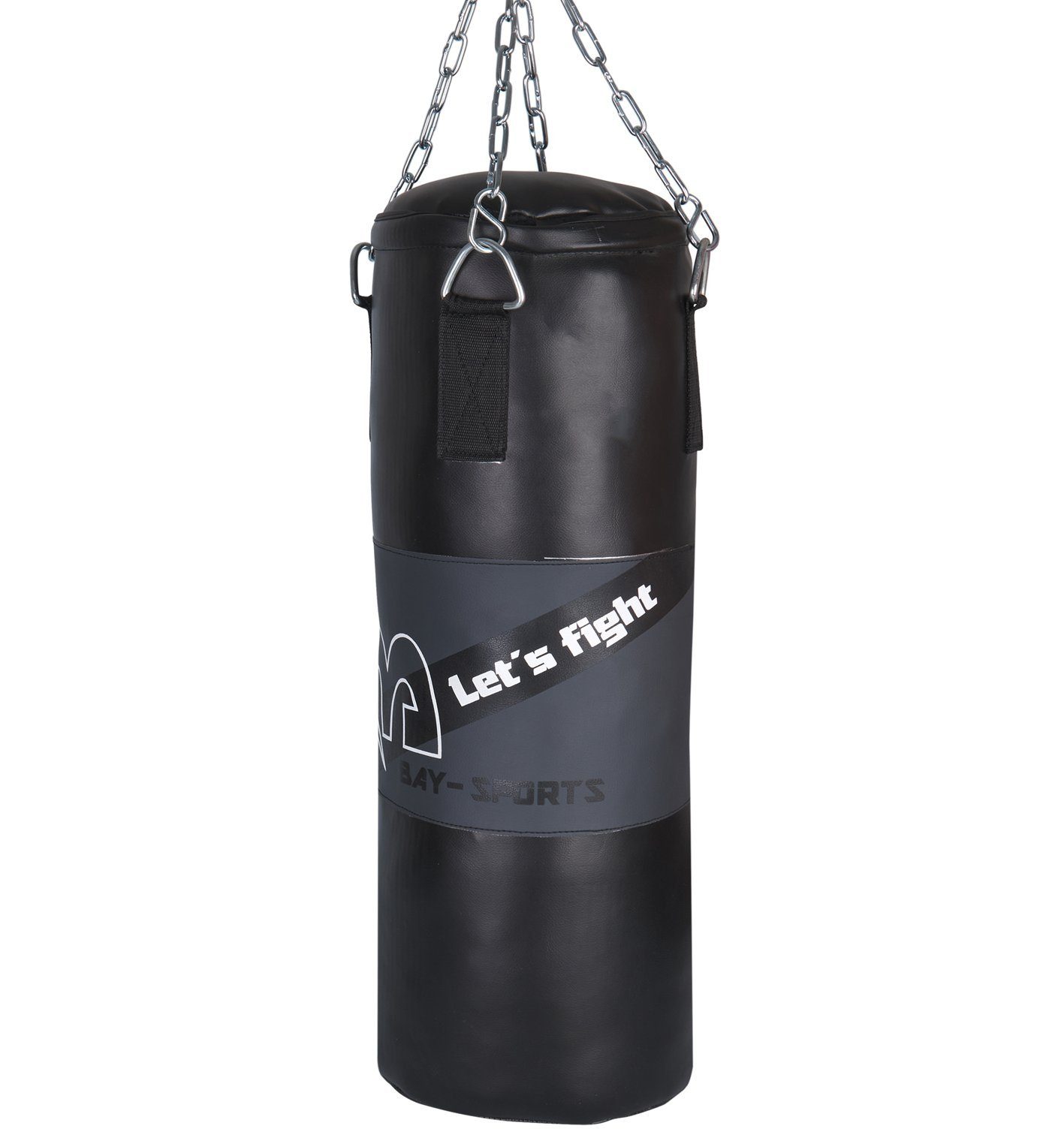 Boxsack Solo Sandsack 70 cm Leder PU gefüllt schwarz/grau