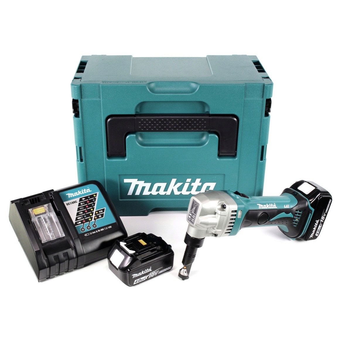 Makita Akku-Knabber DJN 161 RMJ 18V Akku Knabber Schere + 2x Akku 4,0Ah