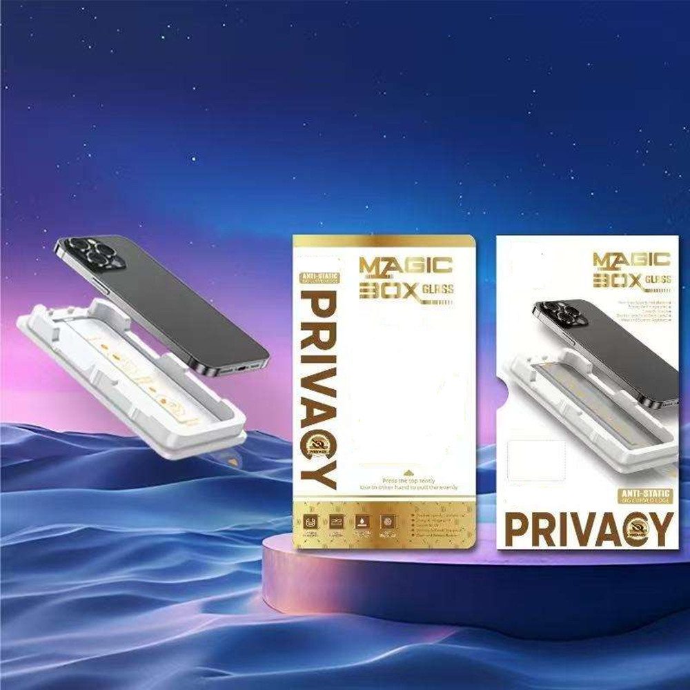 MORRENT Sichtschutzfolie Privacy Glas für iPhone 17 pro Blickschutz– Sichtschutz Panzerglas, (17-St), sichtschutz, mit hilfe rahmen,anti spy, 9hd