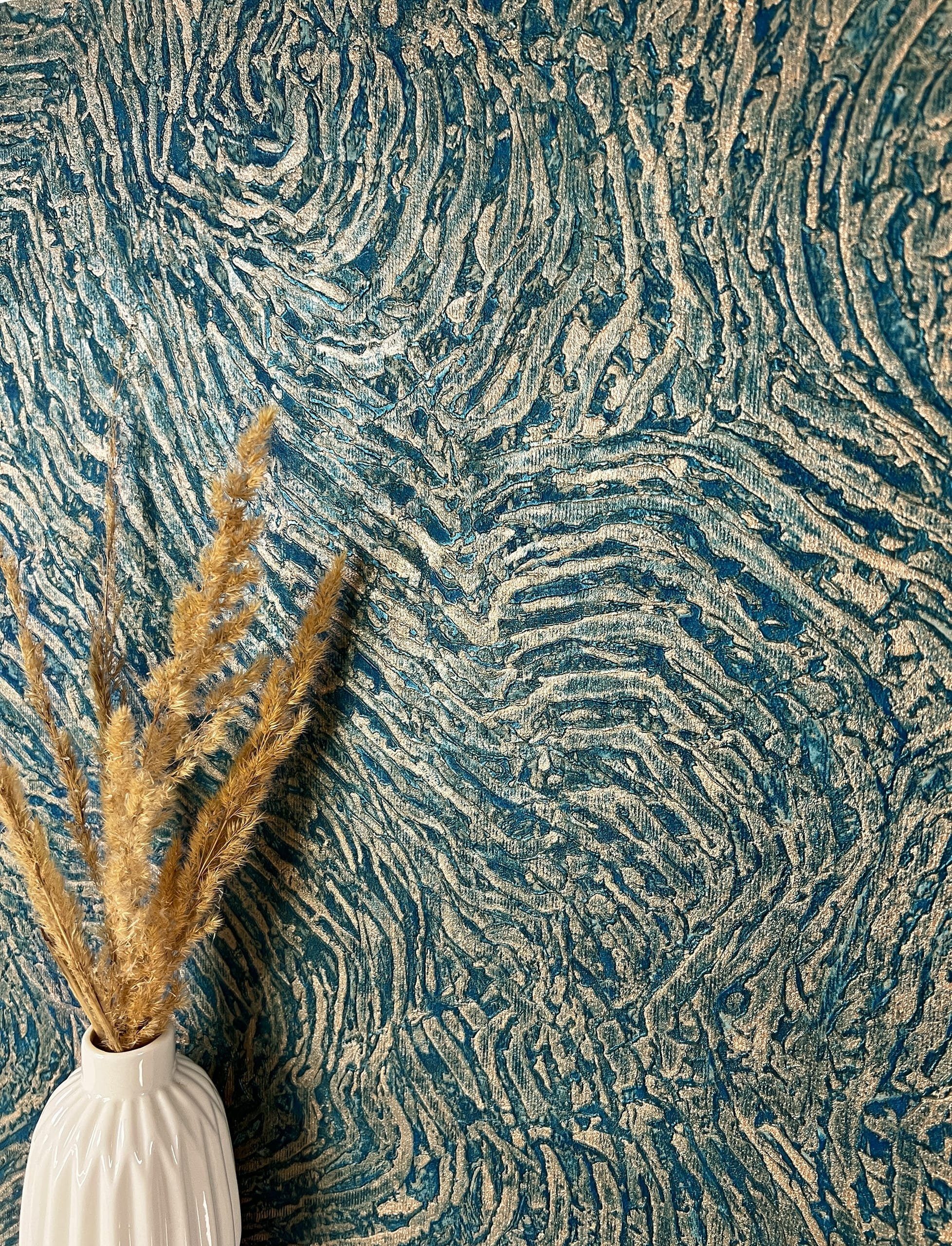 Newroom Vliestapete, Blau Tapete Modern Muster günstig online kaufen