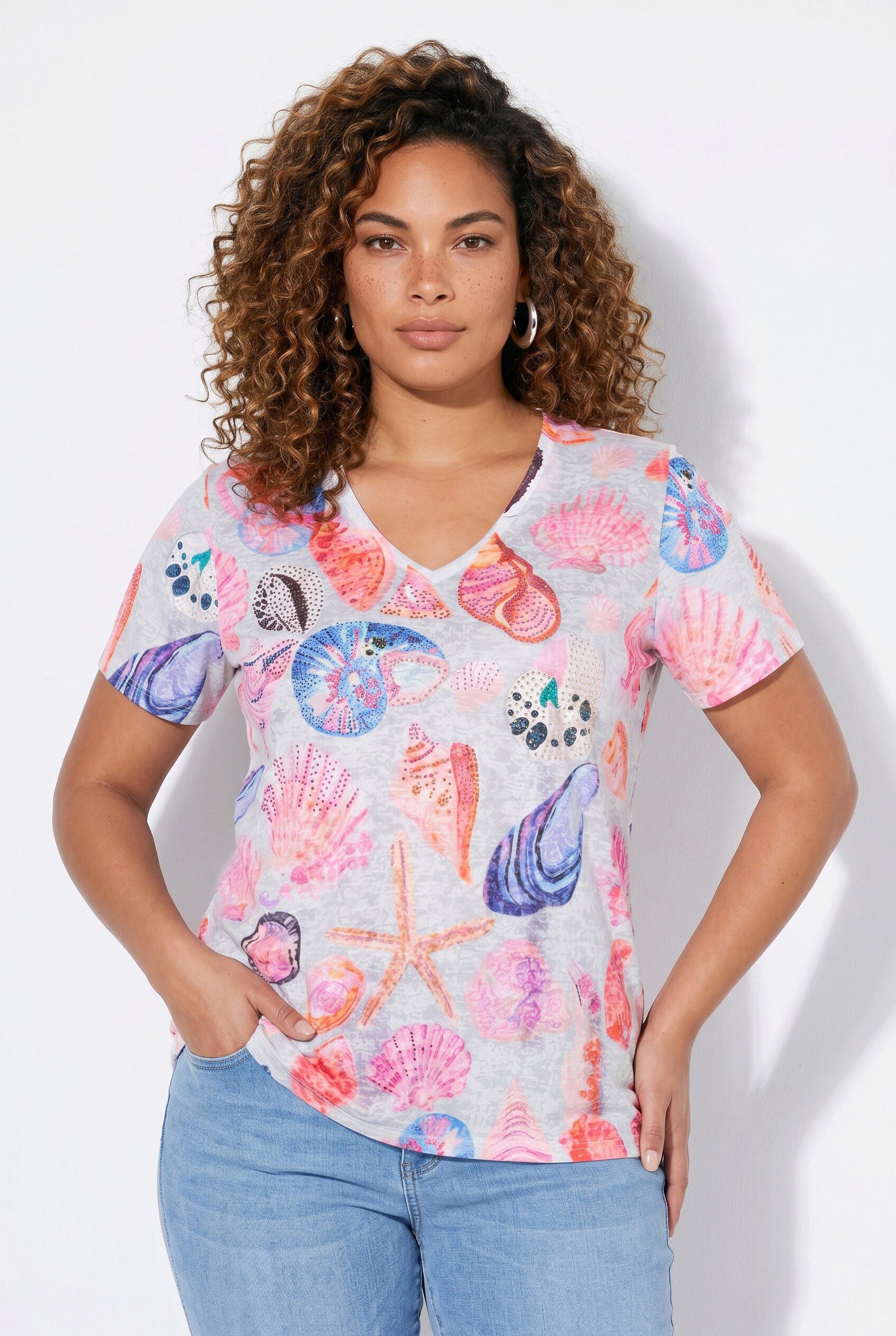 Angel of Style T-Shirt T-Shirt Komfort Fit Glitzersteinchen