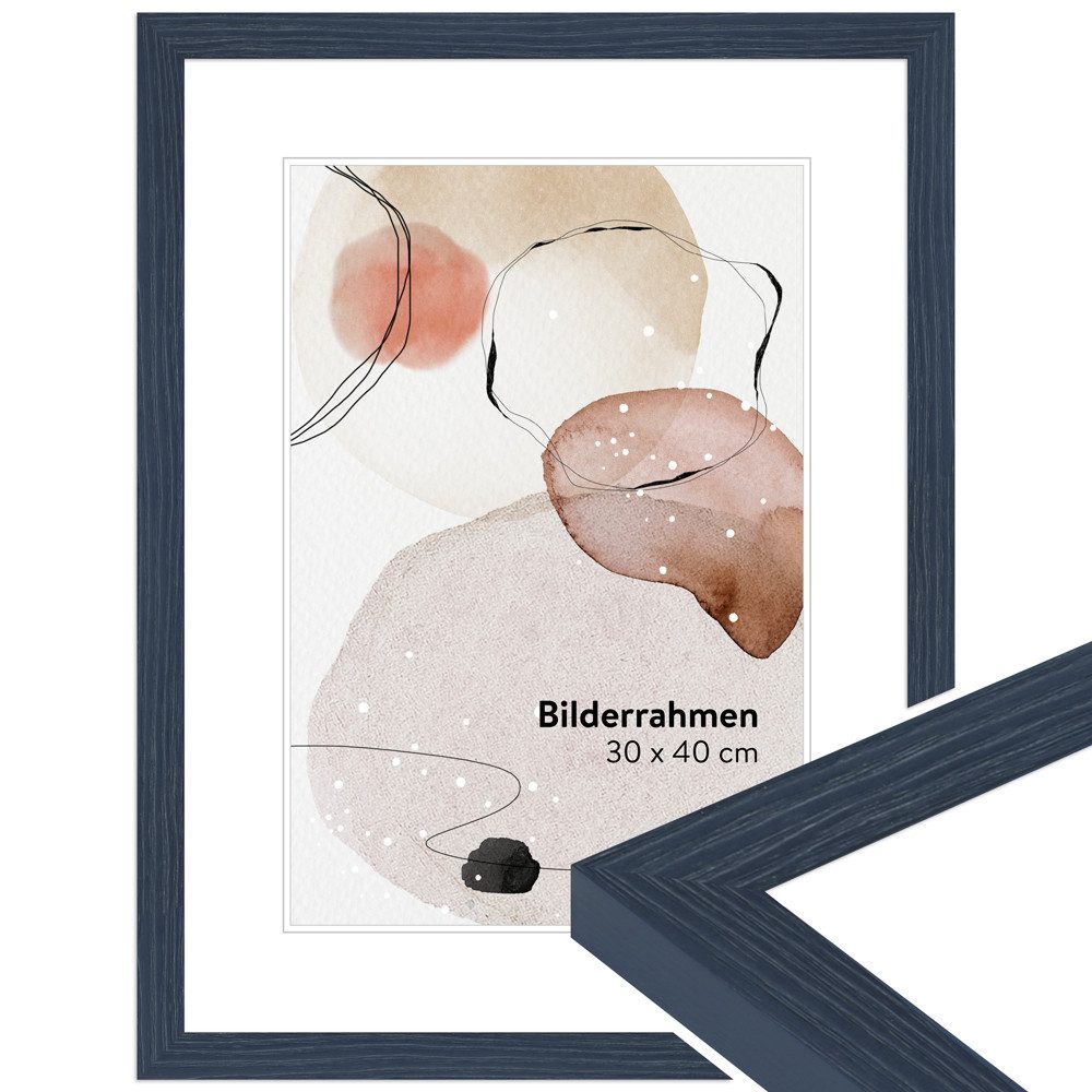 WANDStyle Bilderrahmen H300, Dunkelblau, aus Massivholz günstig online kaufen