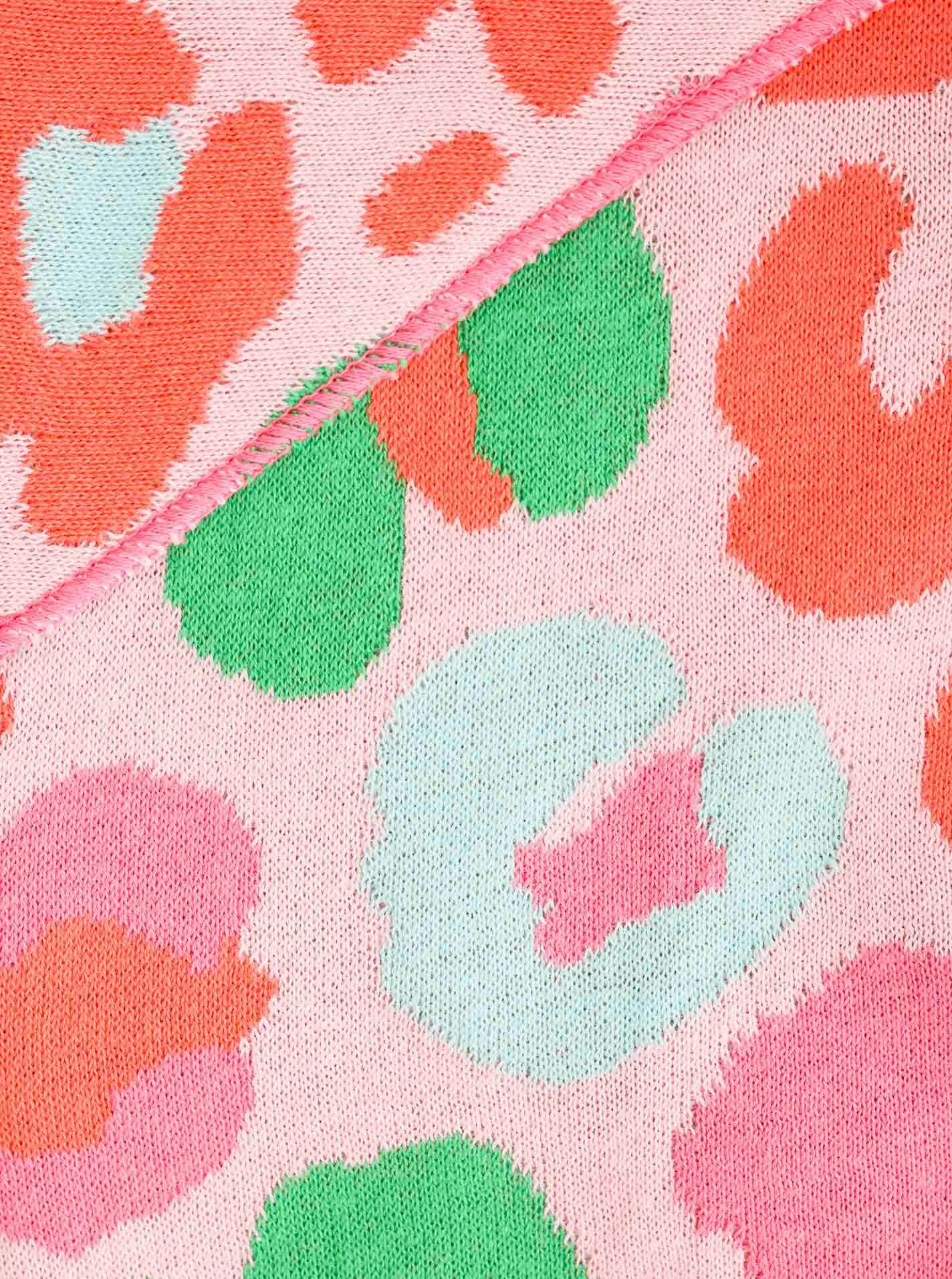 Zwillingsherz Dreieckstuch "Leo Bunt", buntes Tuch im Leolook in Neon, Fein günstig online kaufen