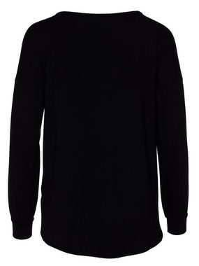 Sarah Kern Langarmshirt Sweatshirt figurumspielend mit Paillettenstickerei