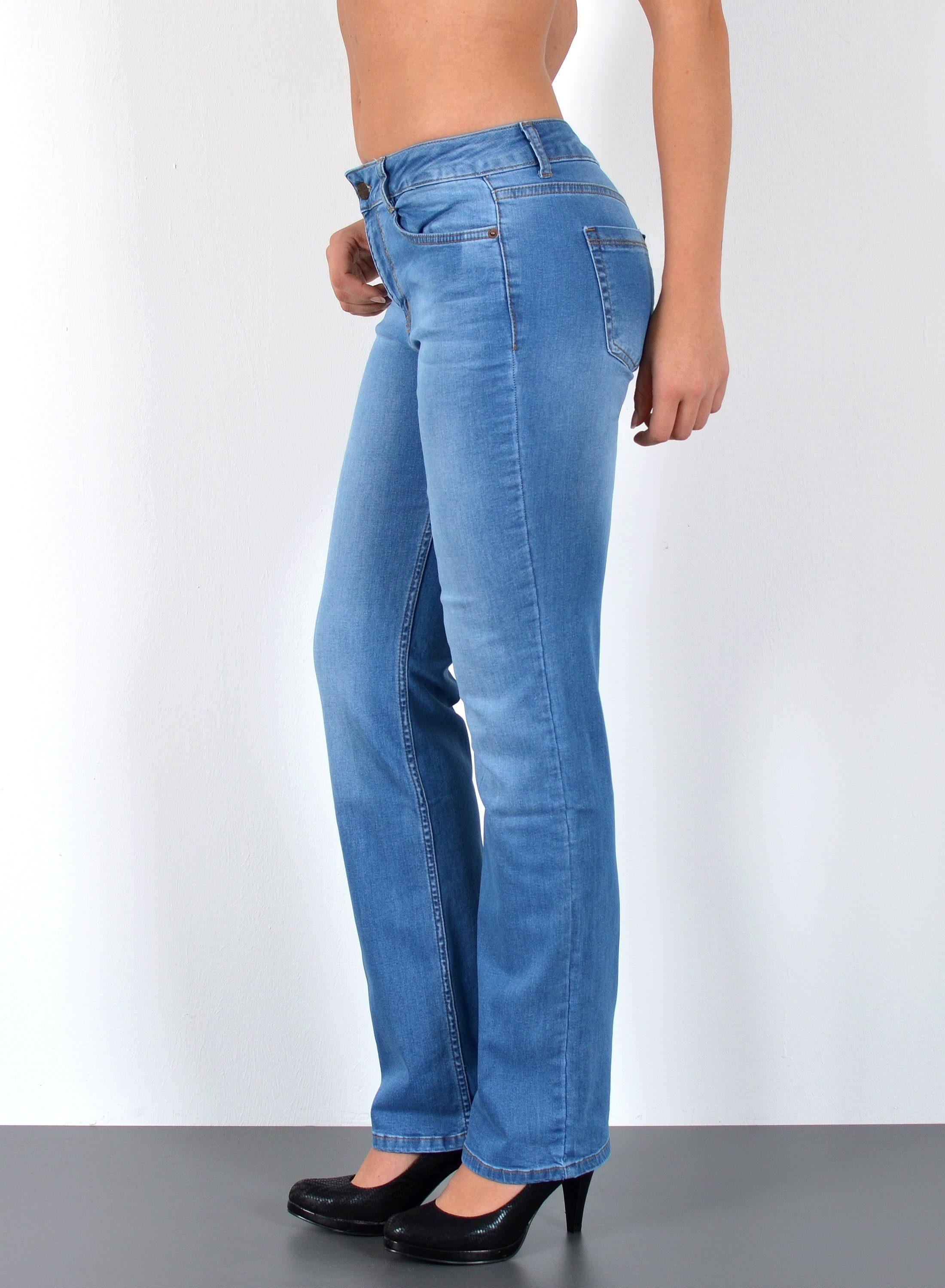ESRA Straight-Jeans Damen Jeans Straight Leg günstig online kaufen