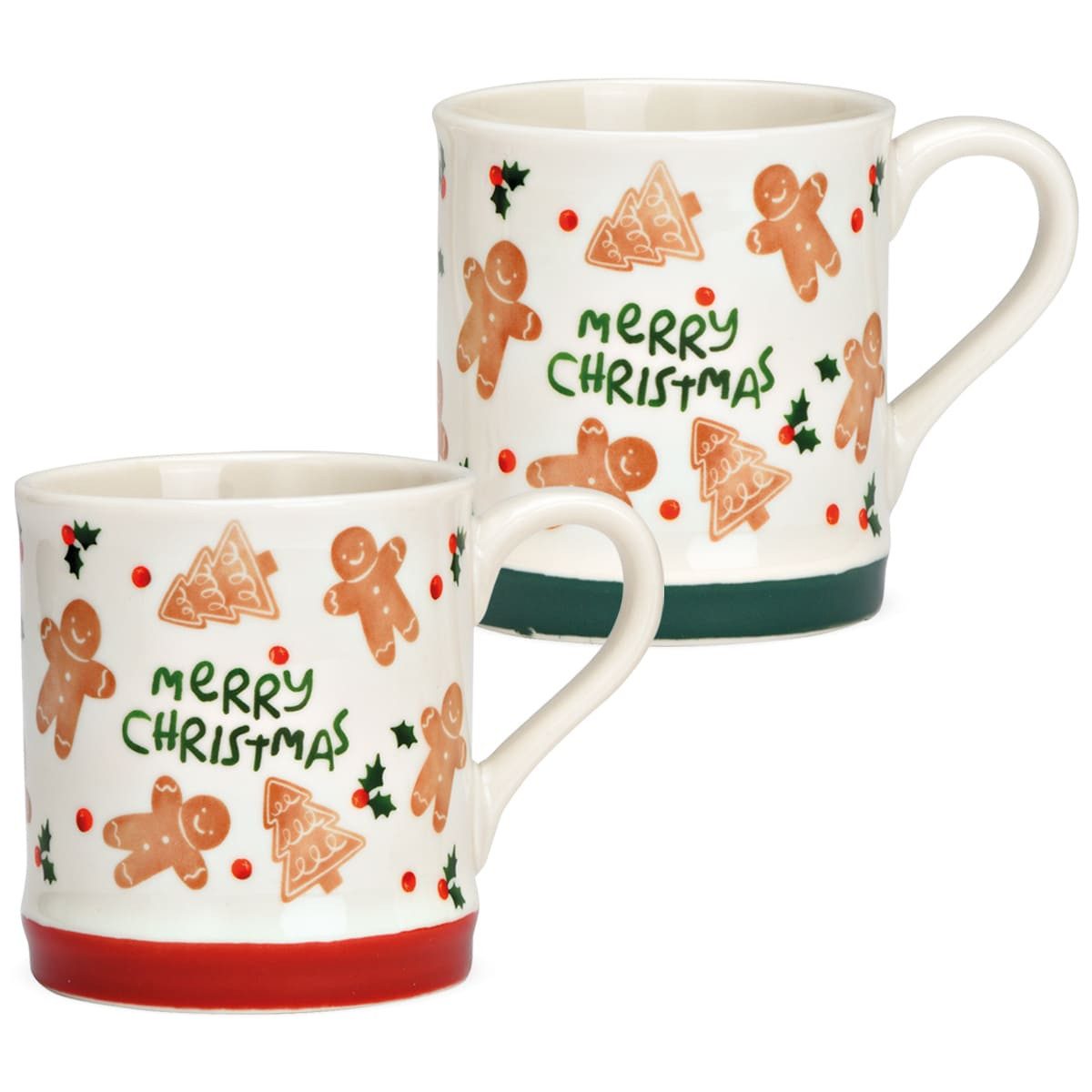 Tasse Lebkuchen Spruch Dekor Weihnachts-Tassen 2er Set in 10 cm, 350 ml