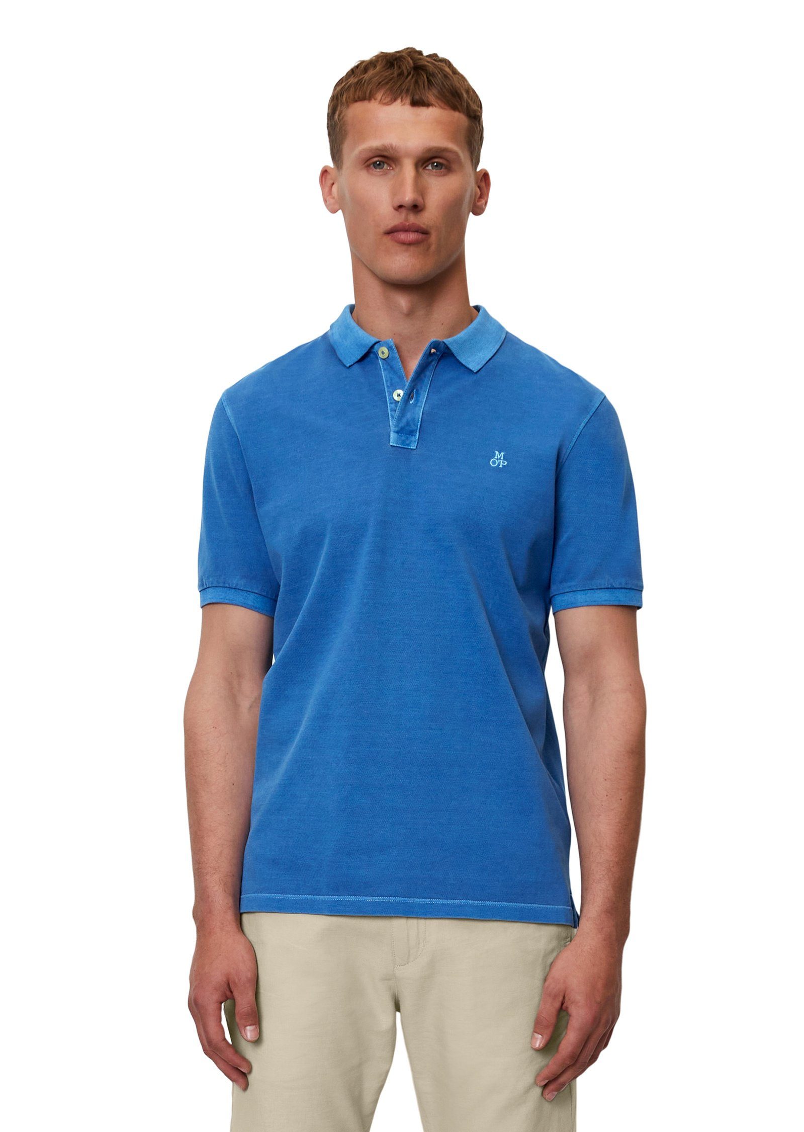 Marc O'Polo Poloshirt aus Bio-Baumwolle blau