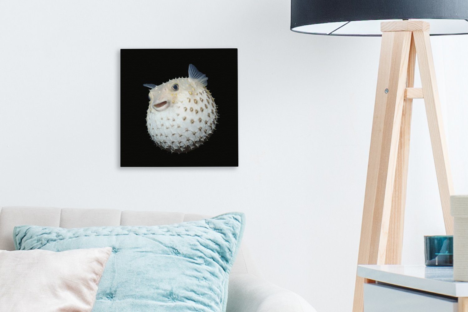 OneMillionCanvasses® Leinwandbild Fische - Meerestiere St), - Schlafzimmer Leinwand (1 für Porträt, Wohnzimmer Bilder