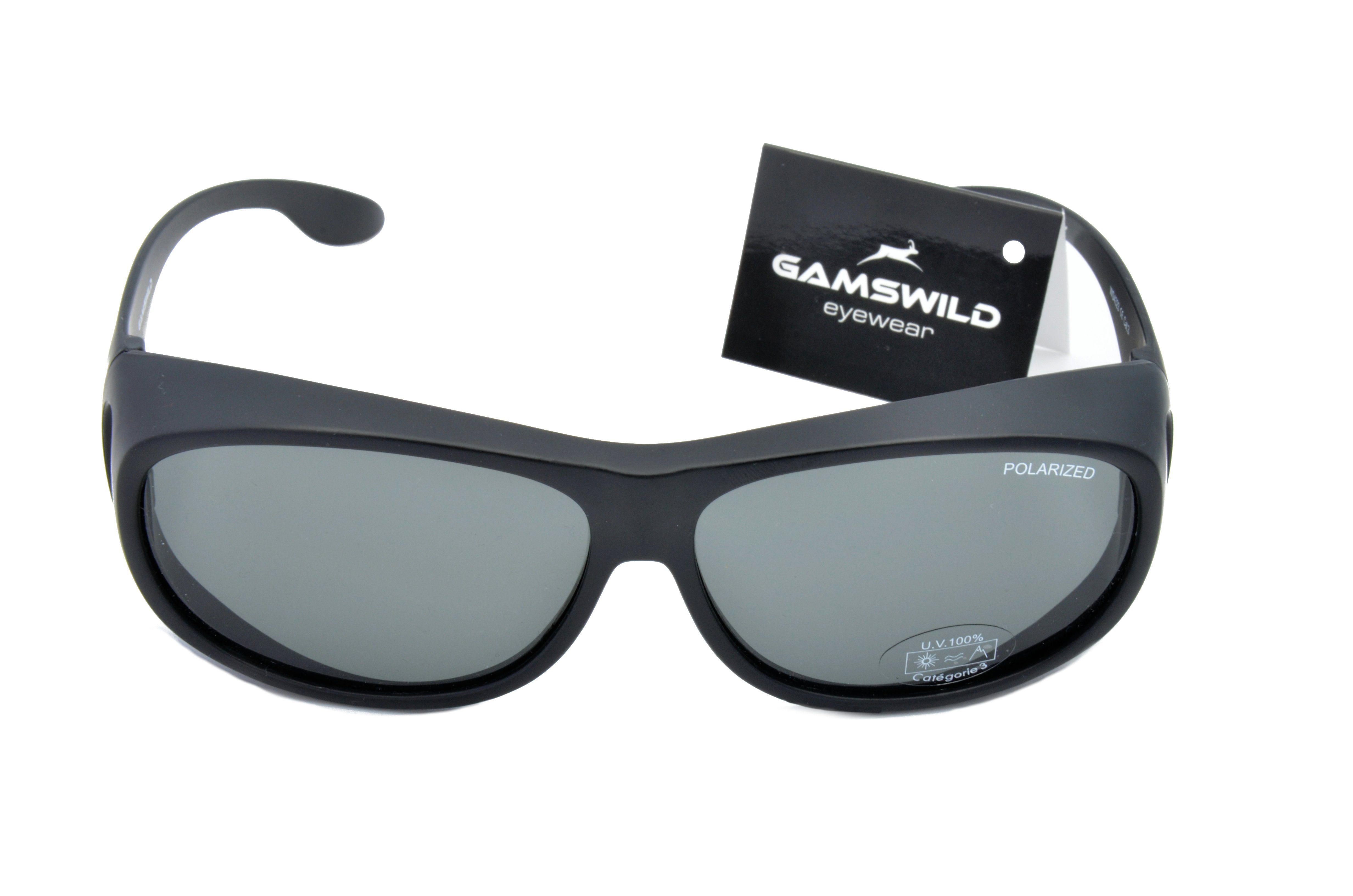 grau Damen universelle gelb, WS4323 Überbrille Sonnenbrille Sportbrille unisex, blau, Gamswild braun, polarisiert Herren, Passform