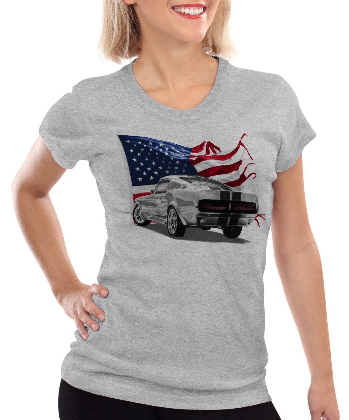 style3 T-Shirt Stars Stripes Muscle Car eleanor mustang ford eleanor gt500 bullit