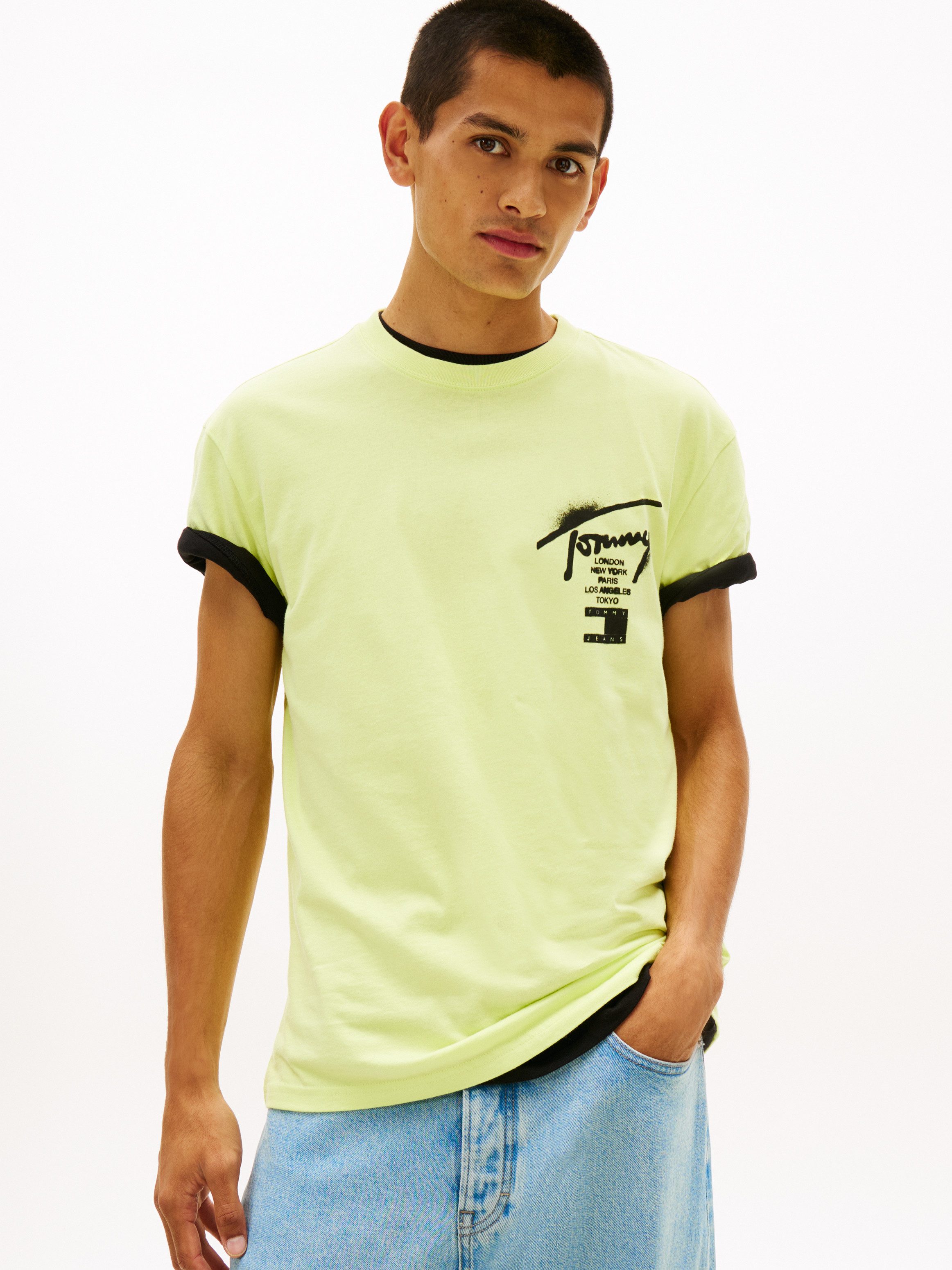 Tommy Jeans T-Shirt TJM REGULAR CITY SIGN Regular fit mit Markenprint günstig online kaufen