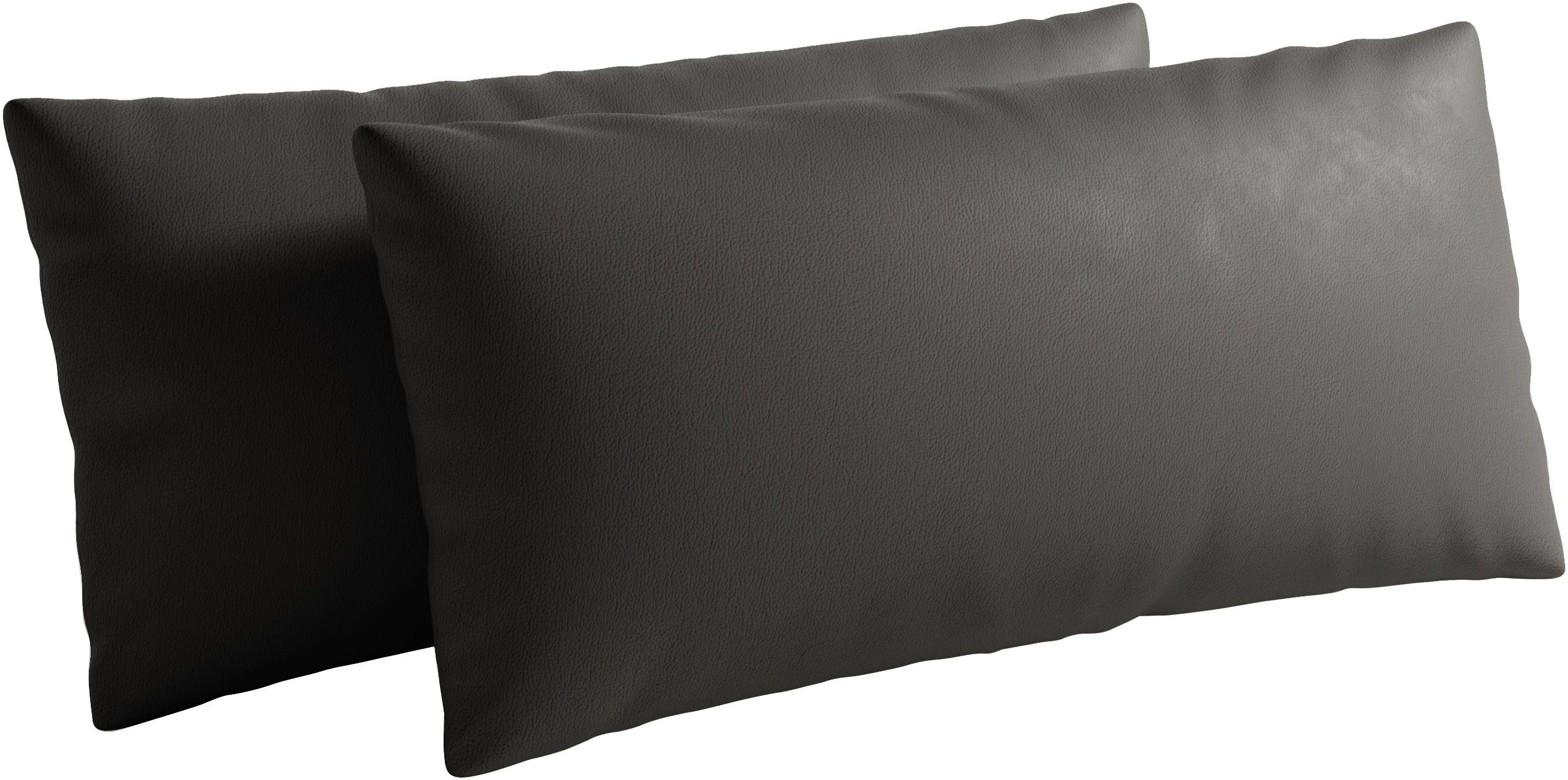 sit&more Sofakissen Chelsea, 60 cm, Leder, (Set), zur Auswahl Sets mit 2 oder 3 Stück