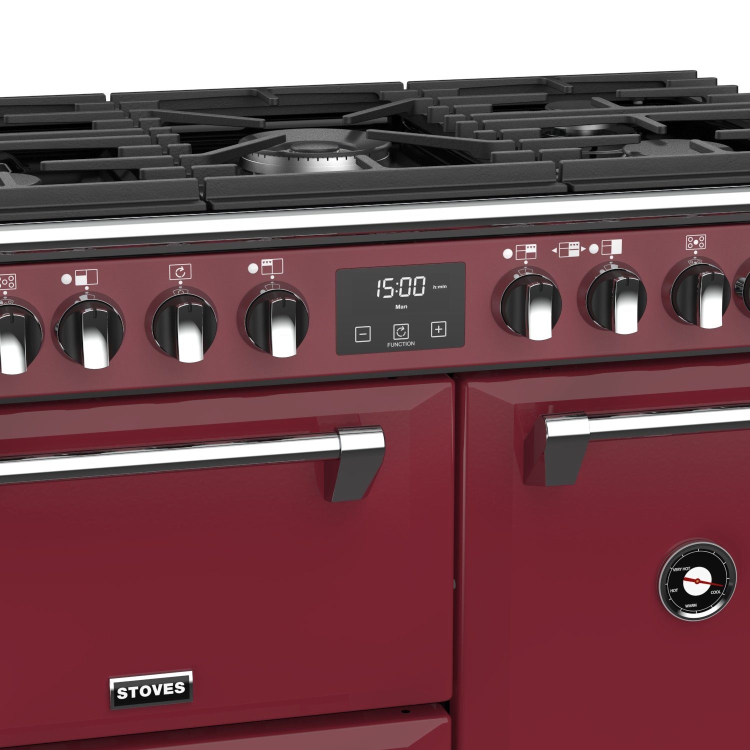 Red/Chrom CB S900 GAS Deluxe RICHMOND DF Gas-Standherd Chili STOVES STOVES