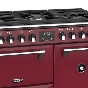 STOVES Gas-Standherd STOVES RICHMOND Deluxe S900 DF GAS CB Chili Red/Chrom