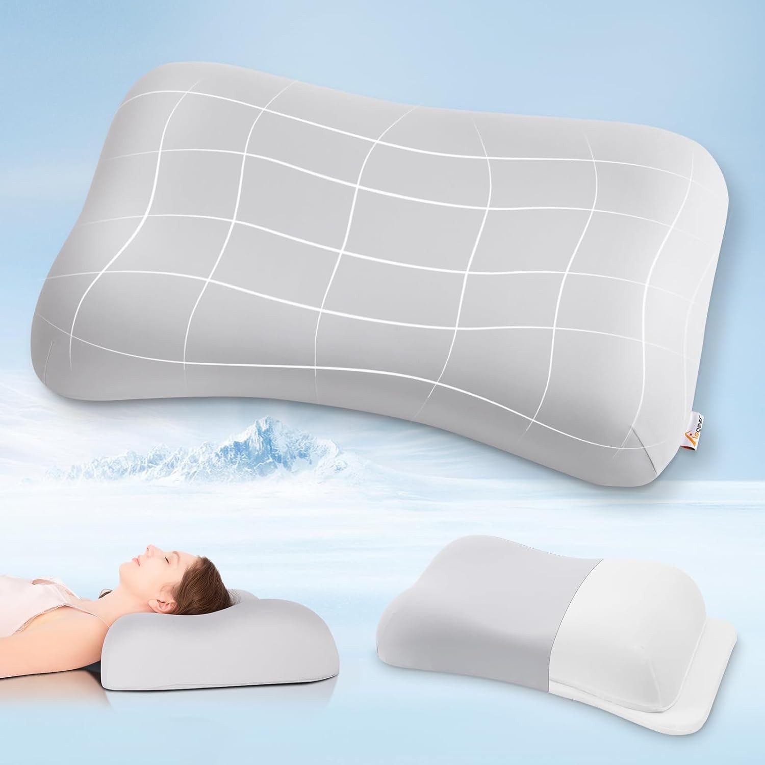 Elegear Nackenstützkissen Memory Foam Kissen Kopfkissen, Ergonomisches Orth günstig online kaufen