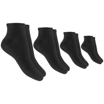 hemmy Fashion Sneakersocken (4-Paar, 4 Paar) Sneaker - Damensocken (4 Paar) Basic Socken "Schwarz", Größe: 39-42 mit komfortablem Rippbündchen, hoher Baumwollanteil