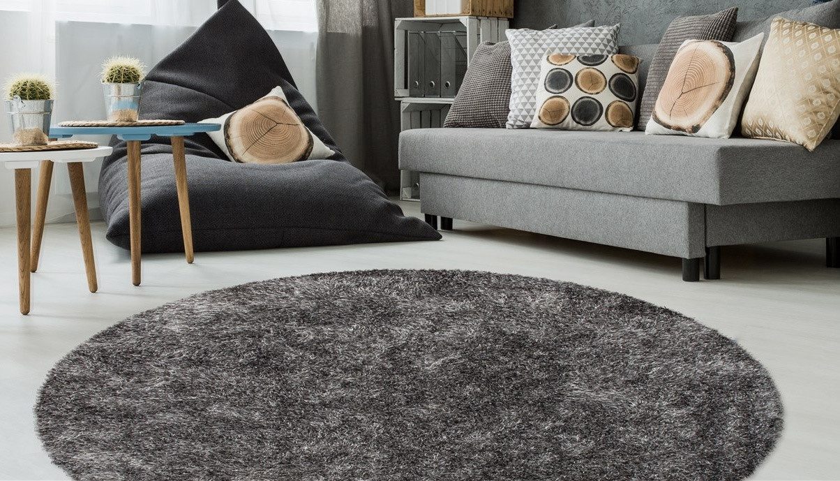 Bruno Banani Hochflor-Teppich Alga, rund, Höhe: günstig online kaufen