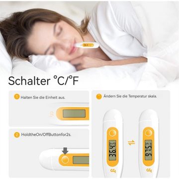 Dekorative Fieberthermometer Mündliche Thermometer, Digital-Thermometer für Erwachsene Kinder, 1-tlg., genaues schaltbares Körpertemperatur-Thermometer