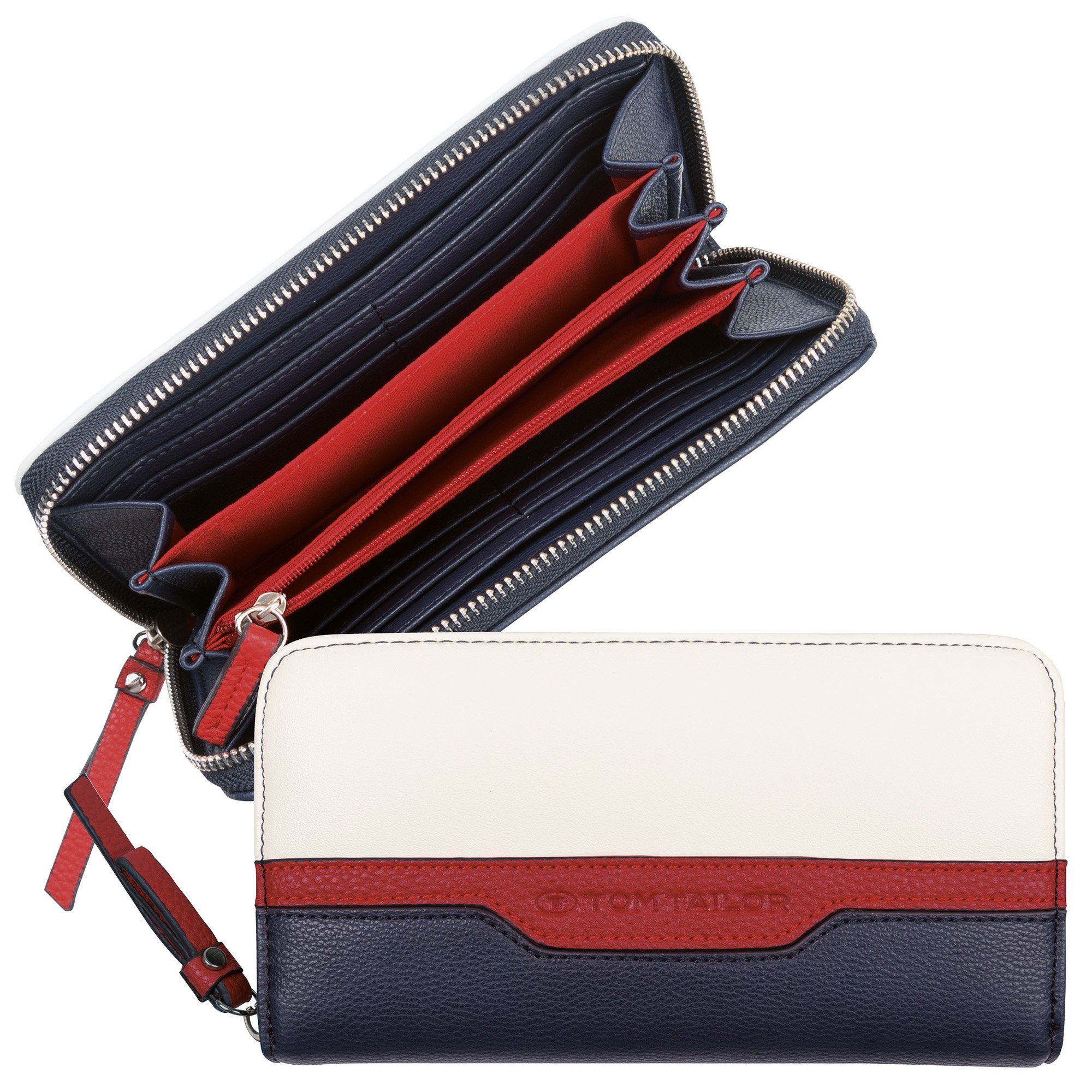 Einteilung TOM TAILOR Geldbörse praktischer wallet, mit mixed-maritim Long zip