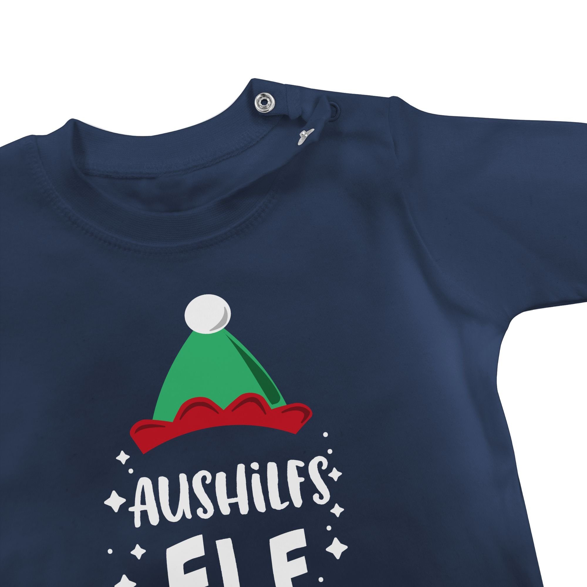 1 Weihnachten Aushilfs-Elf Weihnachten Kleidung T-Shirt Blau Shirtracer Navy Baby