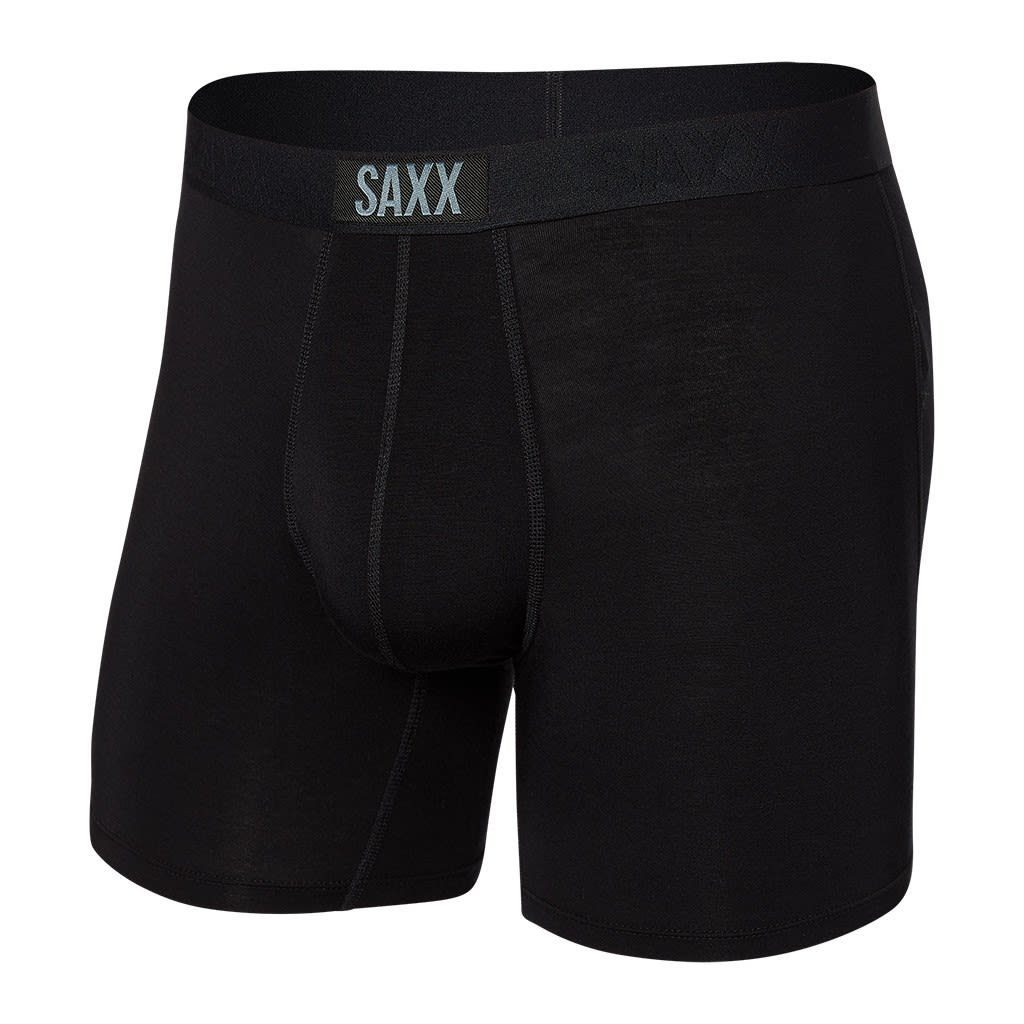 SAXX Lange Unterhose Saxx M Vibe Boxer Brief Herren Kurze Unterhose Black - Black